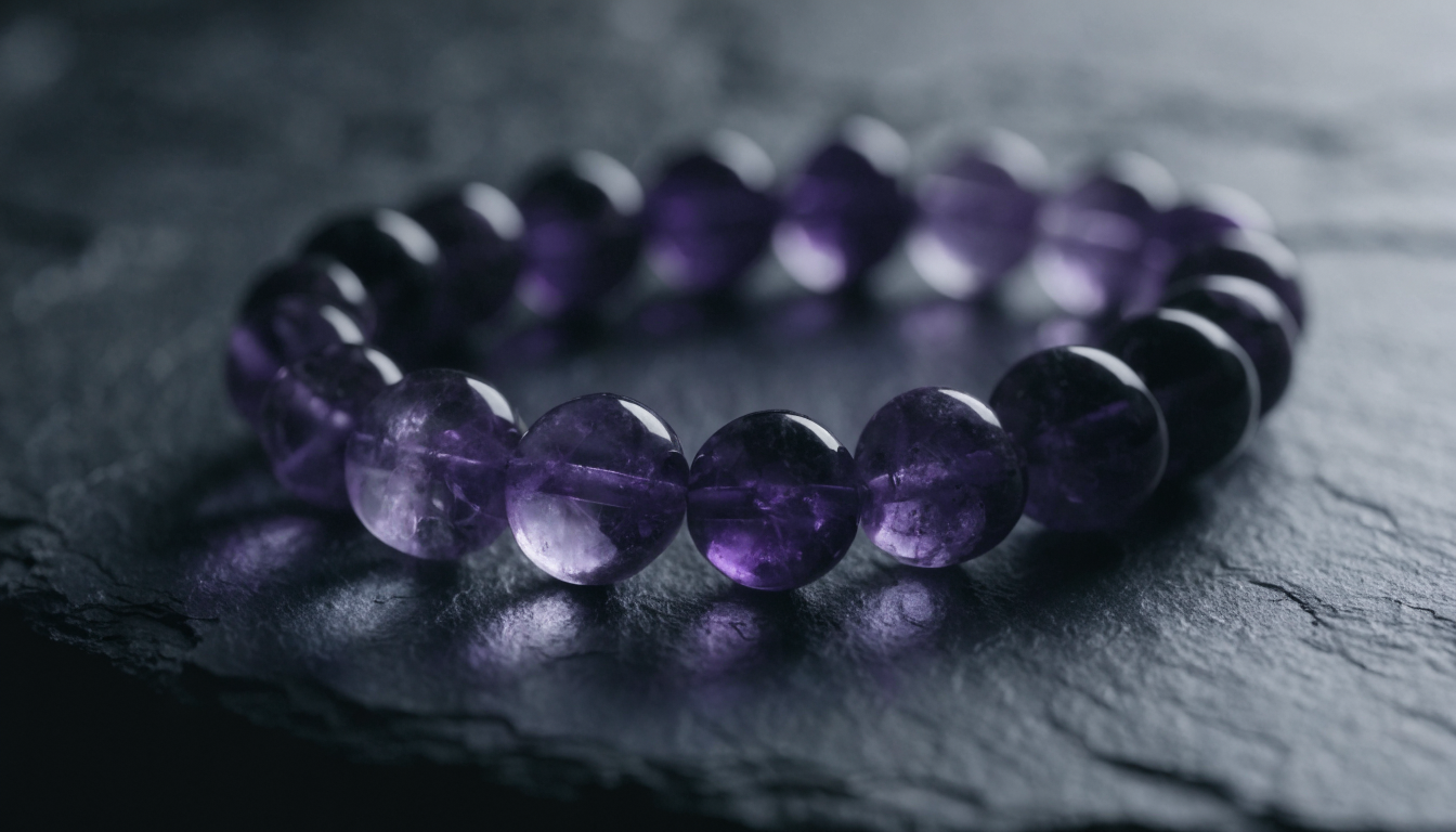 Natural Amethyst (Jamunia) crystal bracelet — GemsMantra