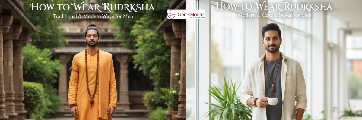 how to wear rudraksha