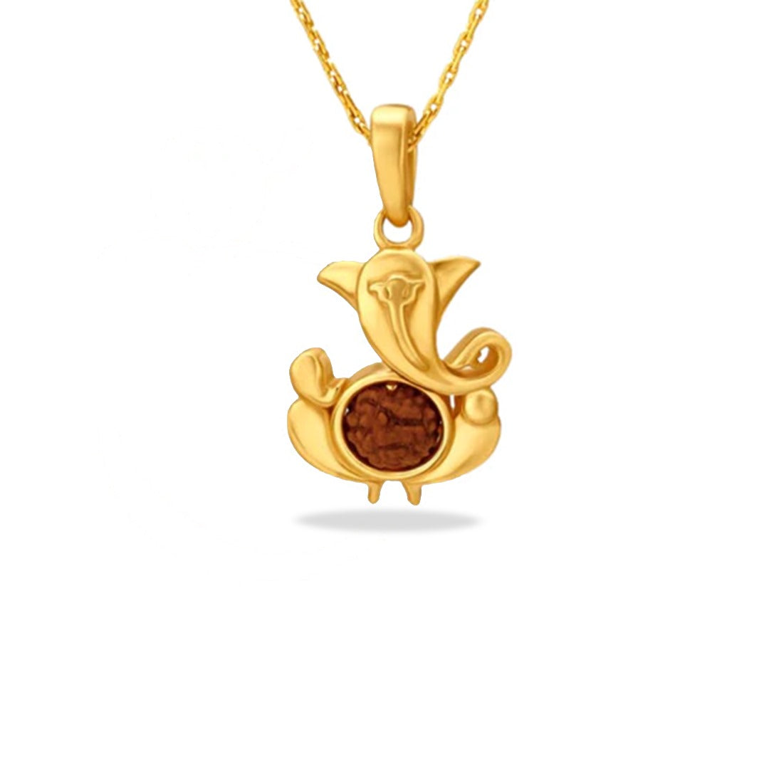 Gold Ganesha Pendants - Gemsmantra