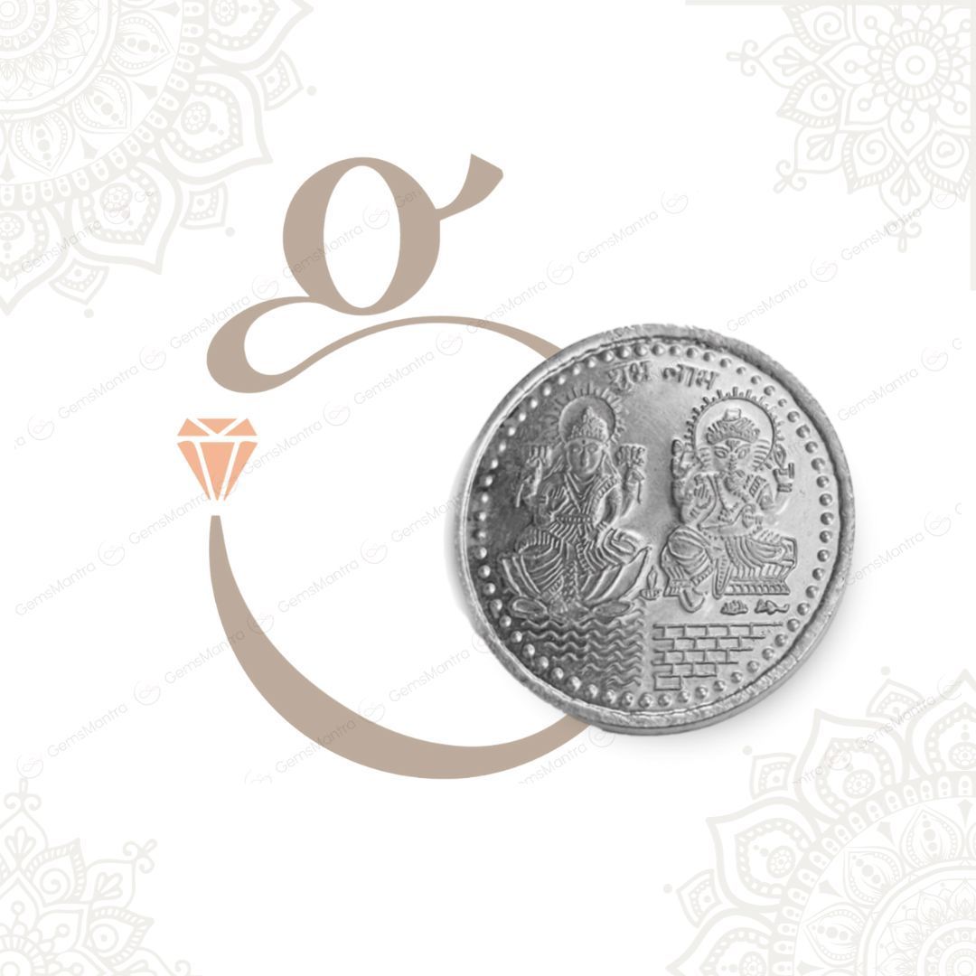 10g Lakshmi & Ganesha Silver Coin - Gemsmantra