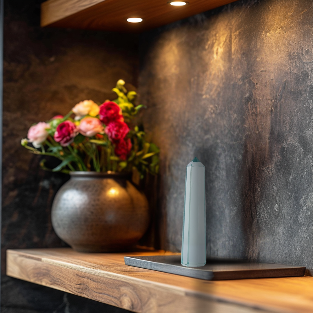 Aqua Obsidian Jumbo Tower Point – for Vastu