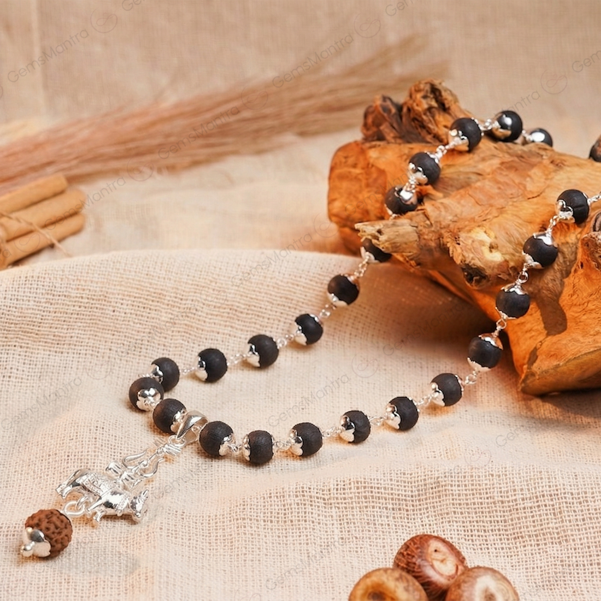 Shiv Nandi Protection Mala (Karungali)