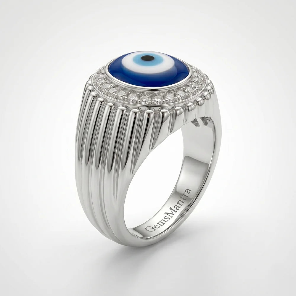 Evil Eye Premium Textured Ring (UNISEX)