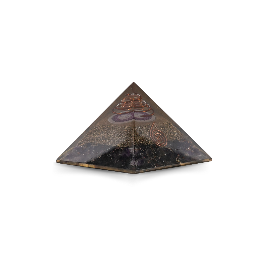 Amethyst Orgonite Pyramid – for Positive Energy