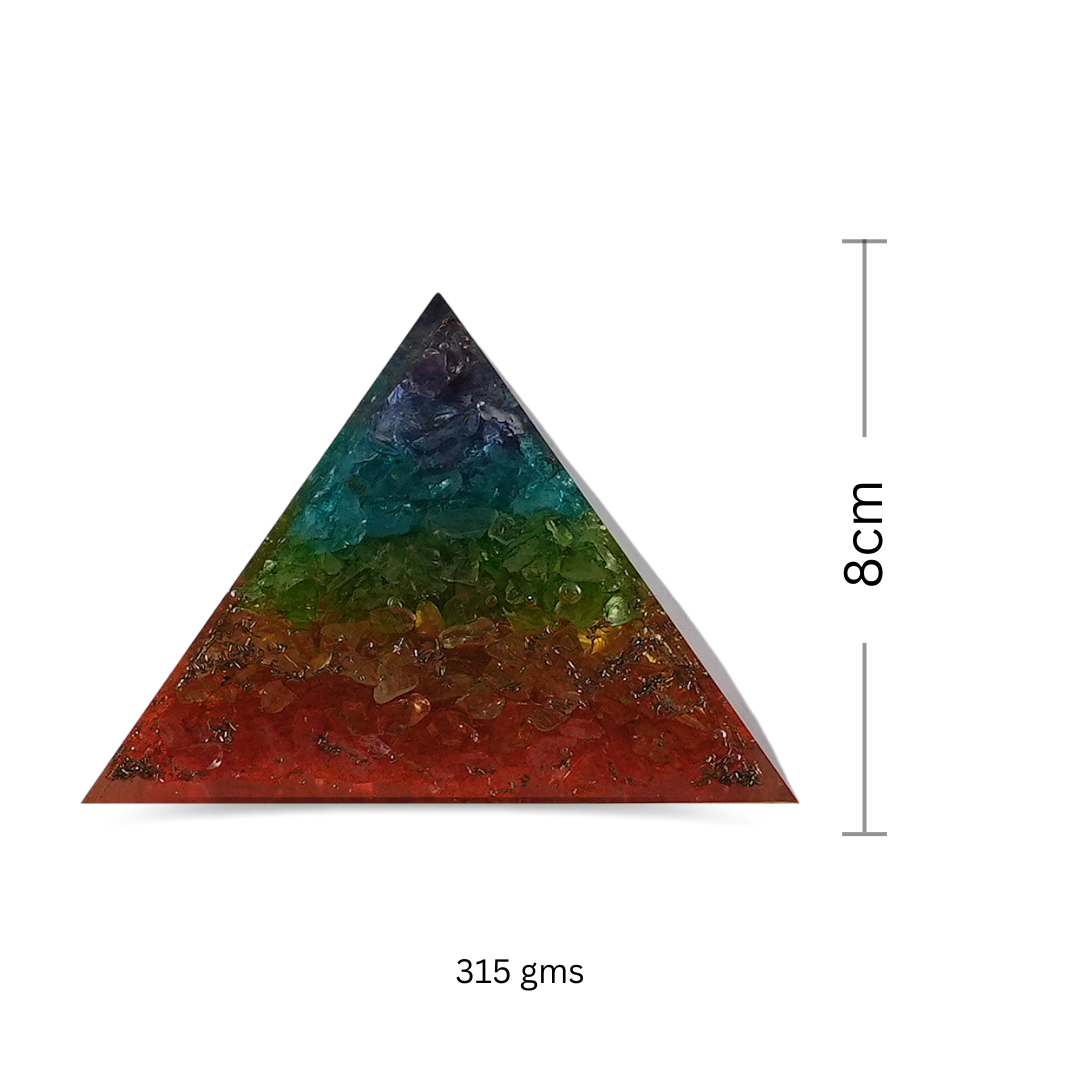 7 Chakra Chips Pyramid – for Vastu