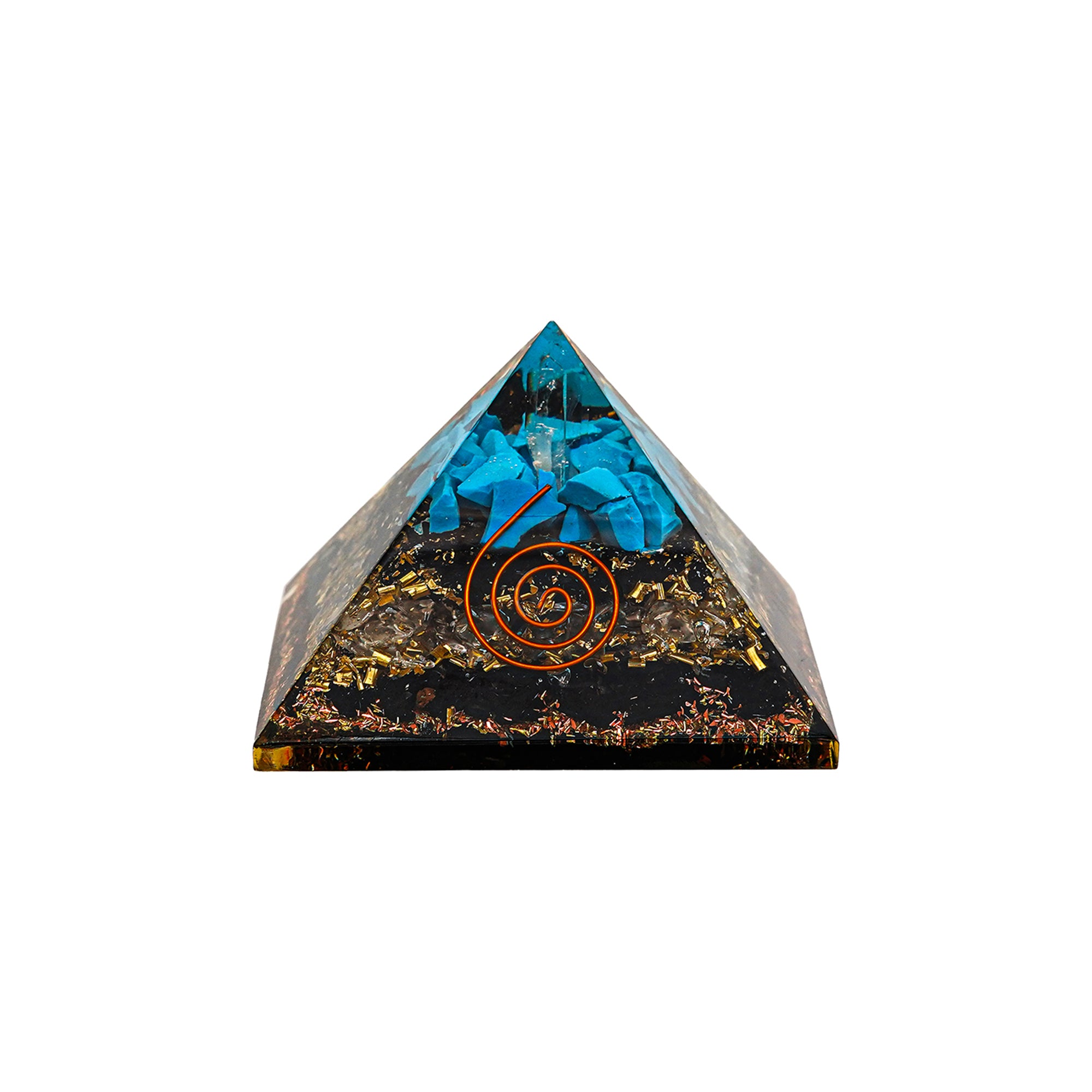 Black Tourmaline with Turquoise Pyramid – for Vastu