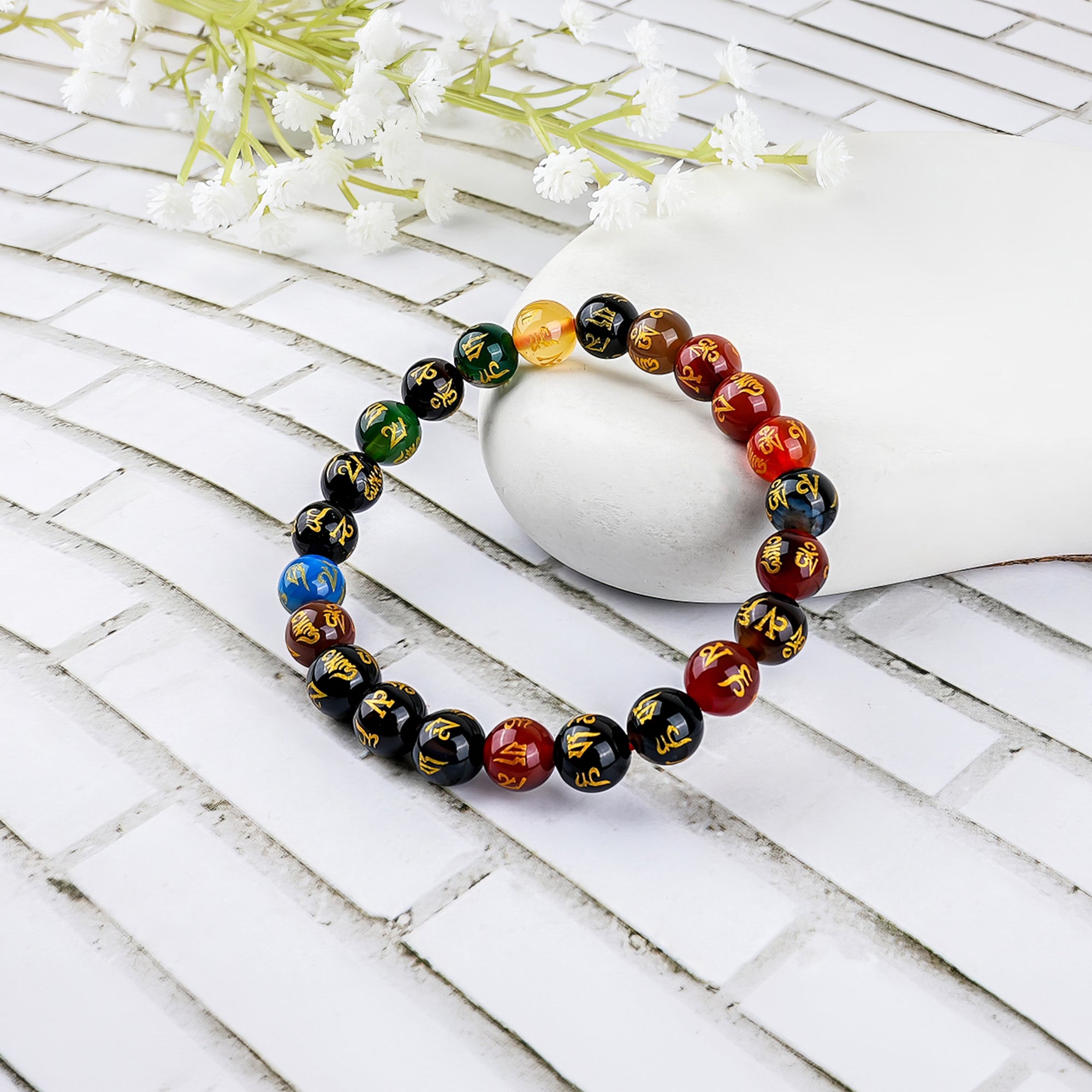Multi Om Mani Bracelet – Protection & Positive Energy