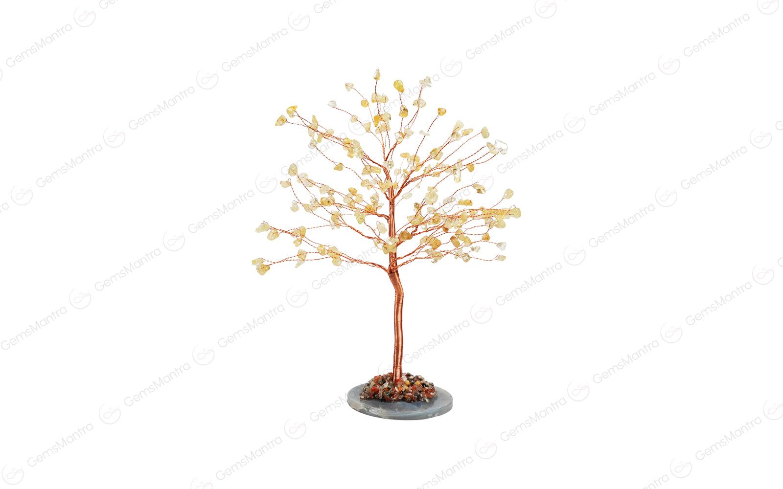 Citrine With Agate Plate Large