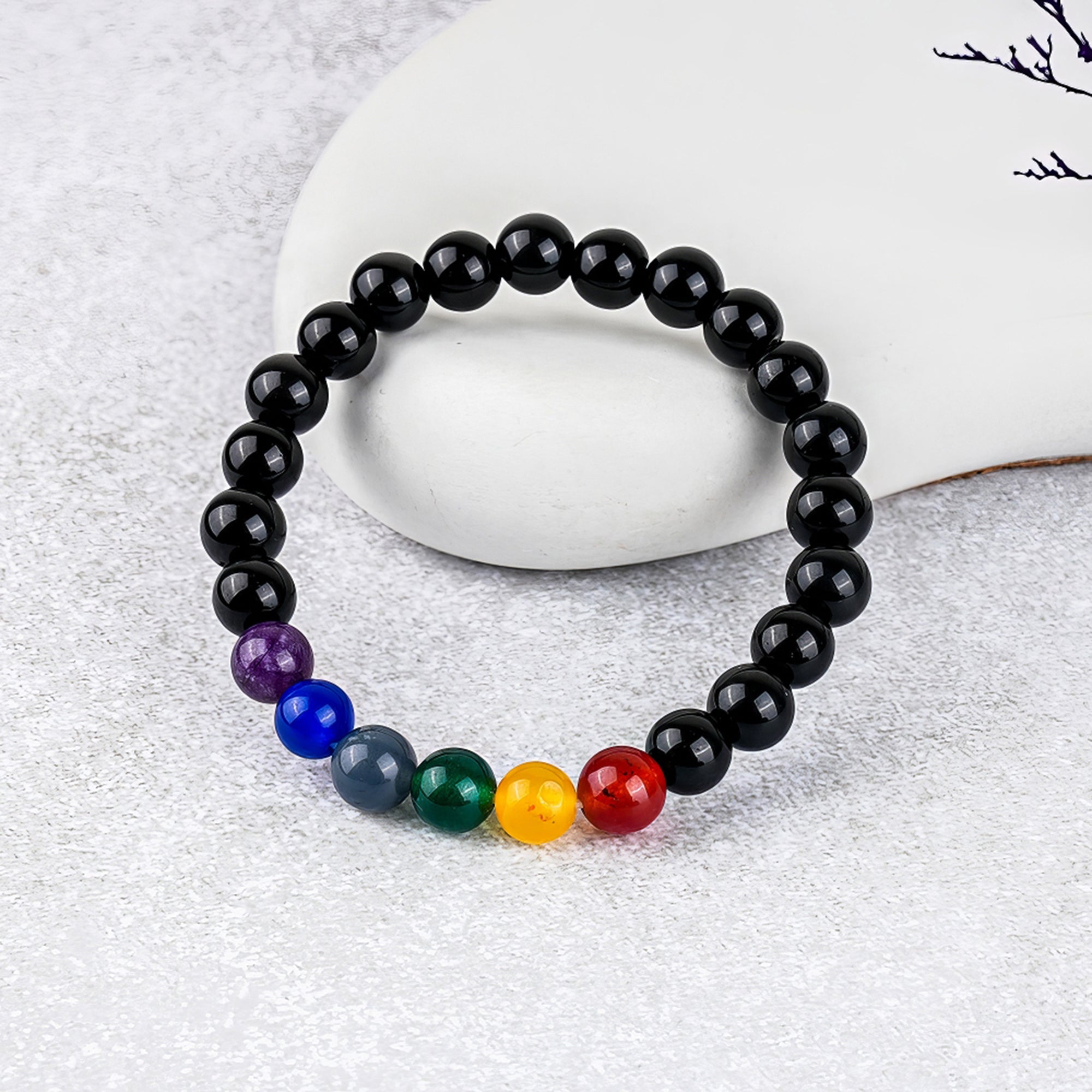 7 Chakra Agate Bracelet – Align & Balance