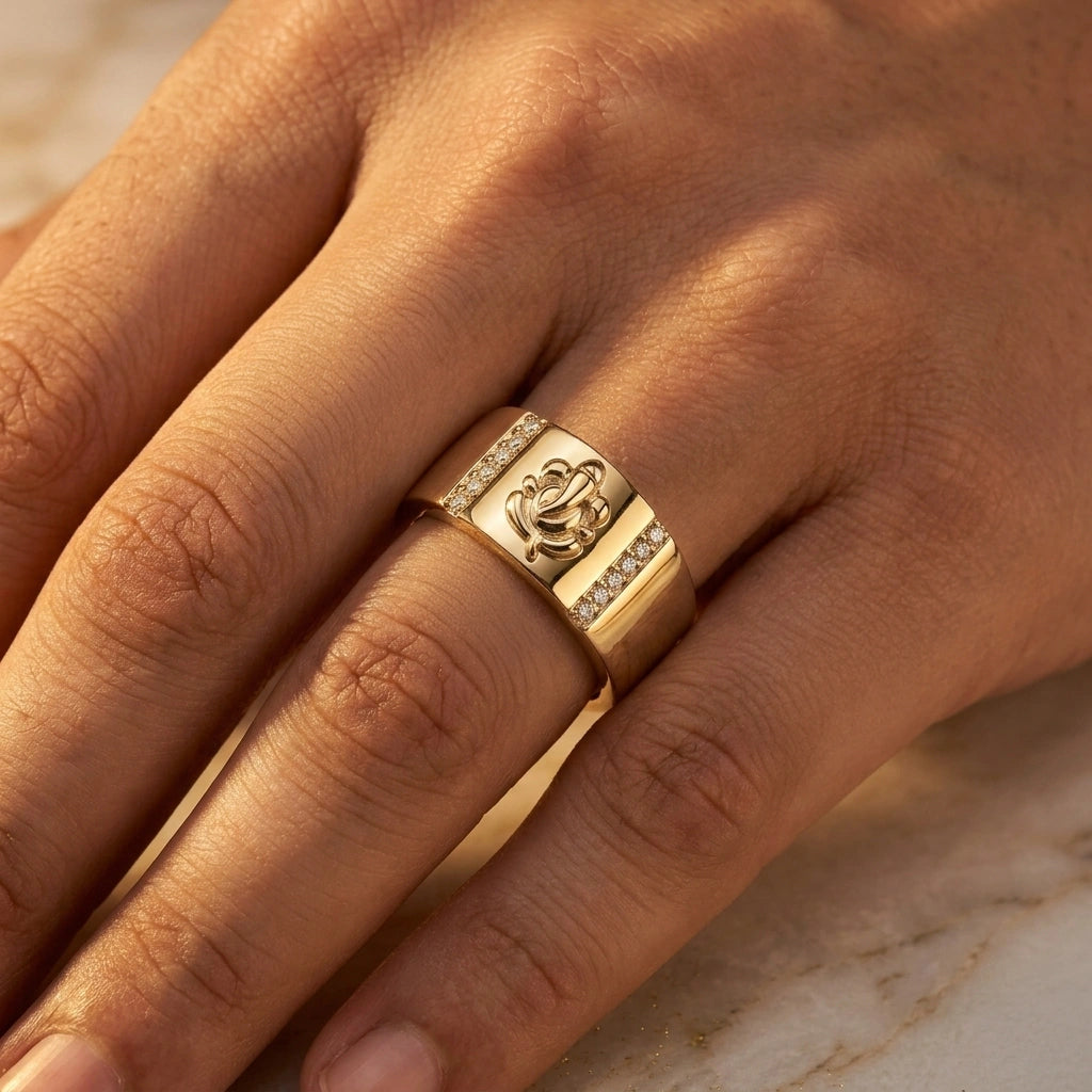 Ganesh Engraved Silver Ring