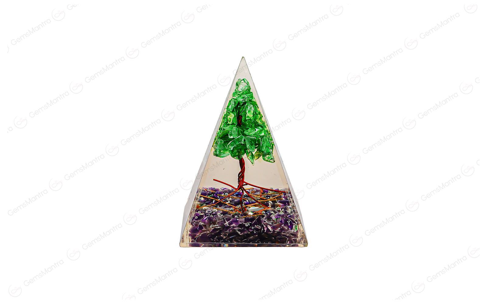Amethyst With Tree Nubian Pyramid