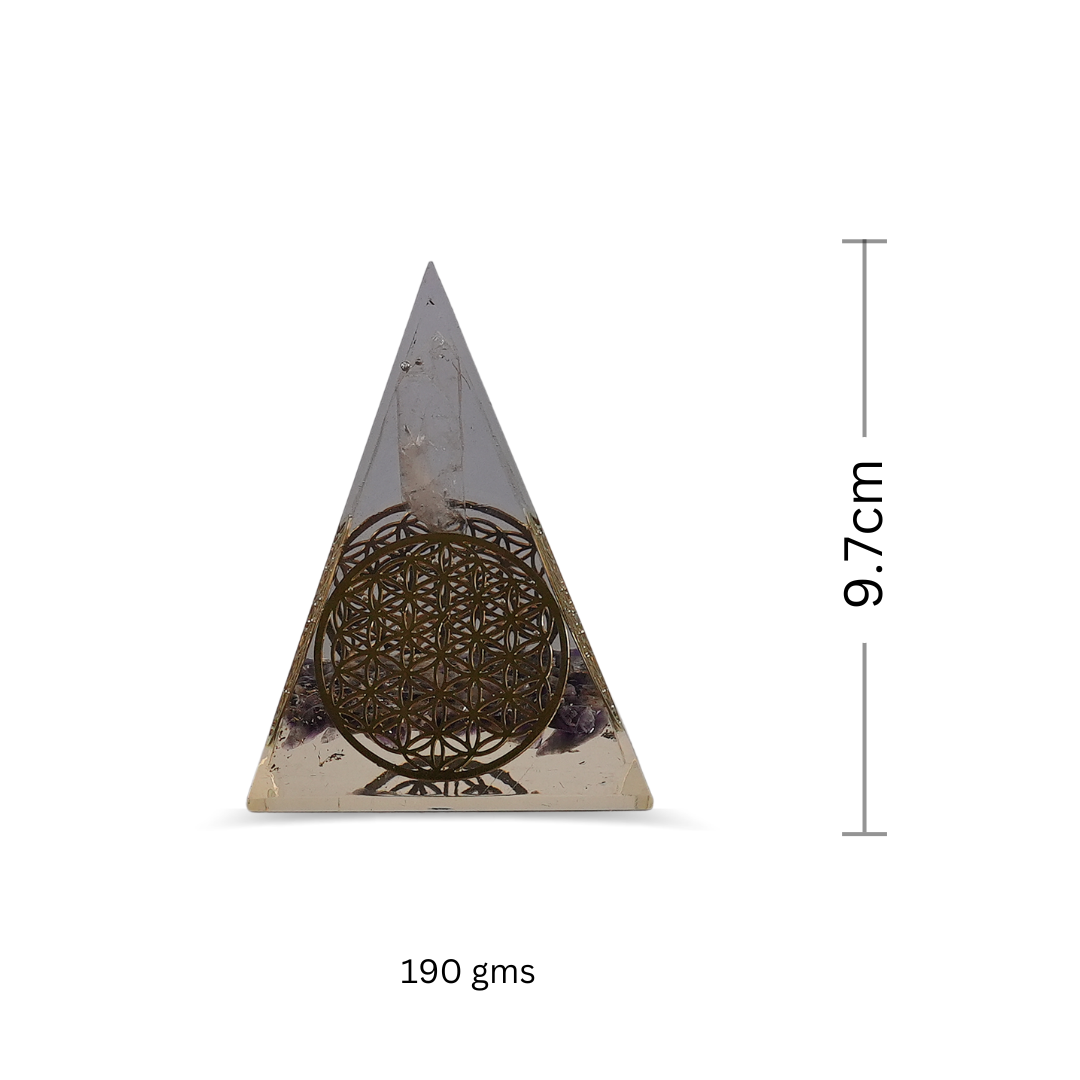 Amethyst Orgonite Nubian Pyramid – for Positive Energy