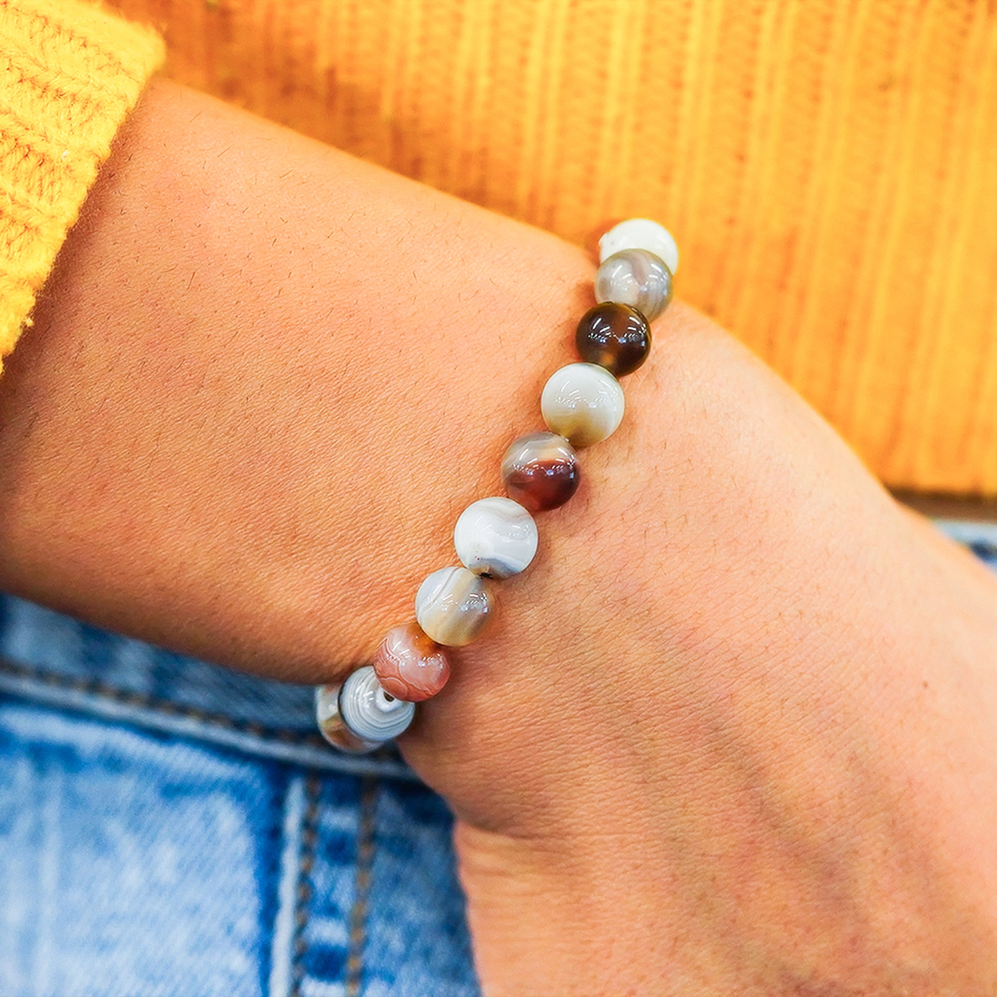 Botswana Agate Bracelet – Emotional Balance & Comfort