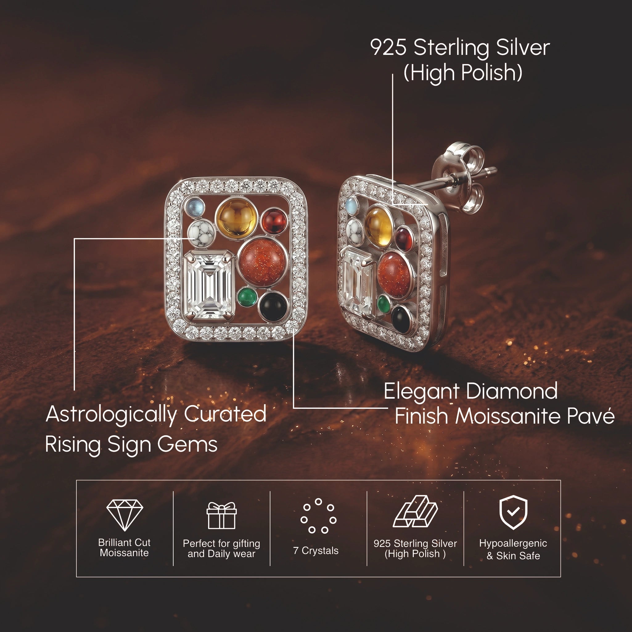 Navratna Style earrings