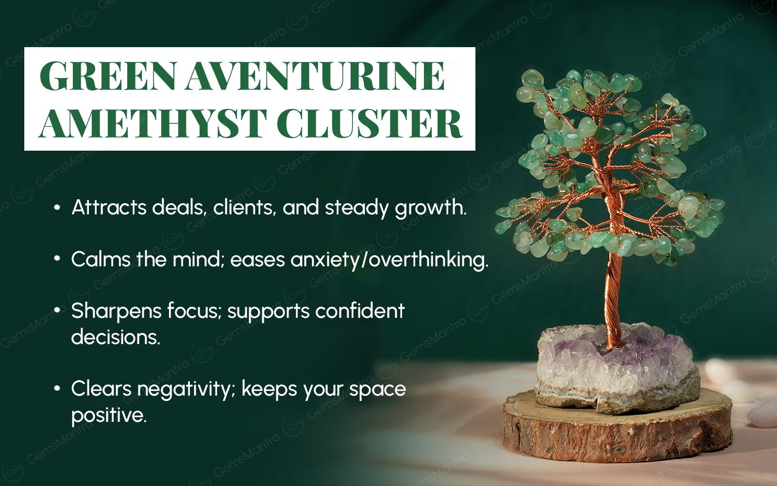 Green Aventurine Amethyst Cluster