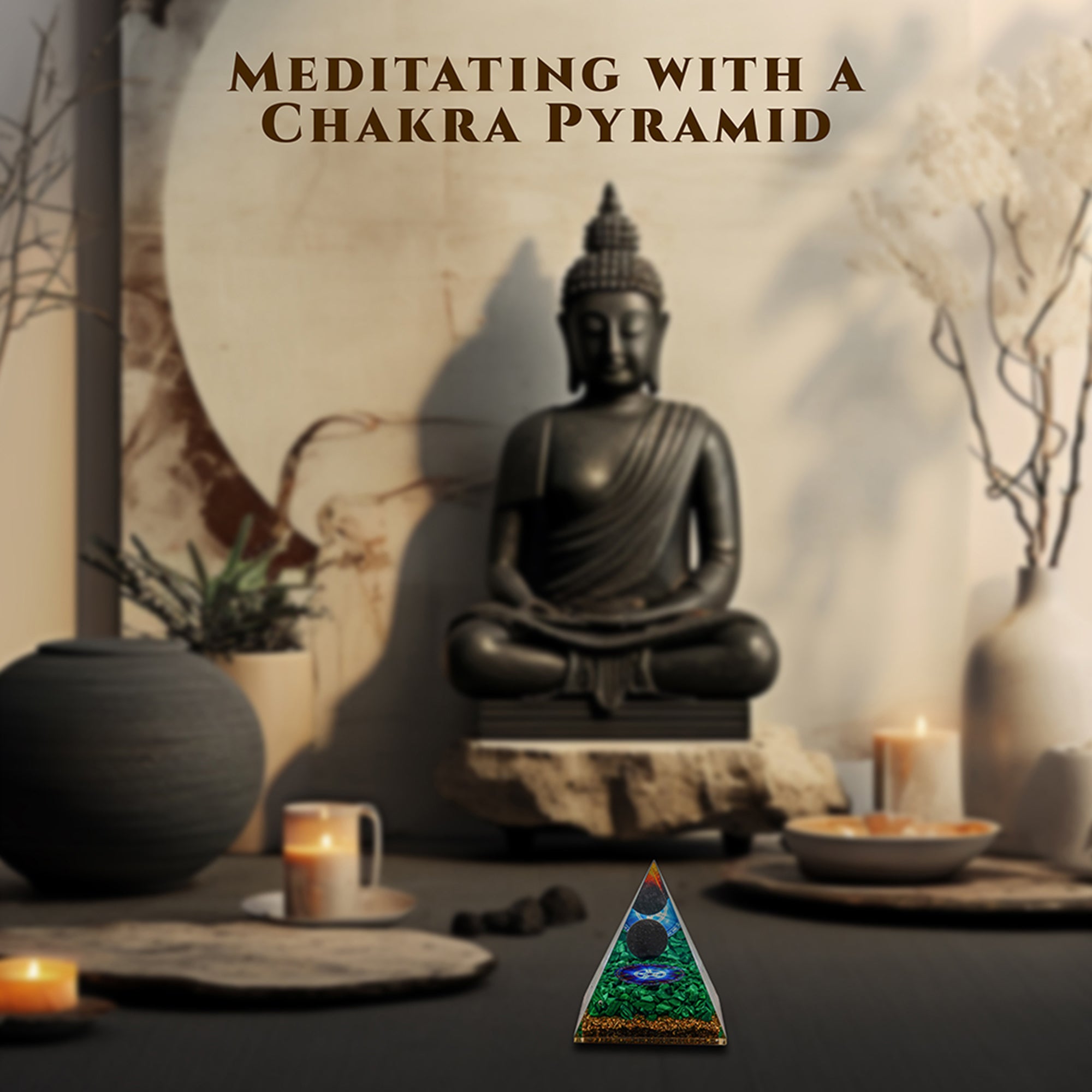 Malachite with Black Ball Pyramid – for Vastu