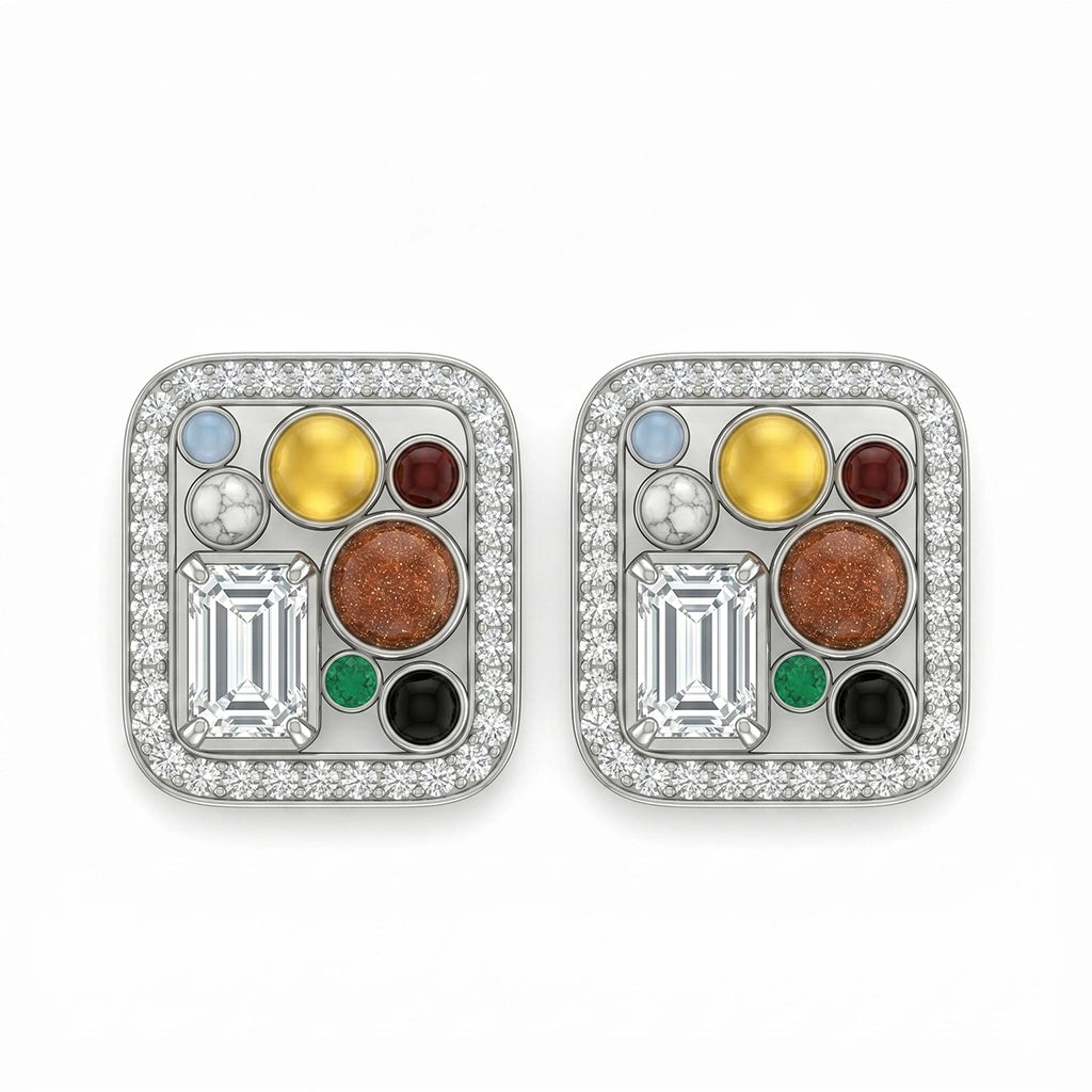 Navratna Style earrings