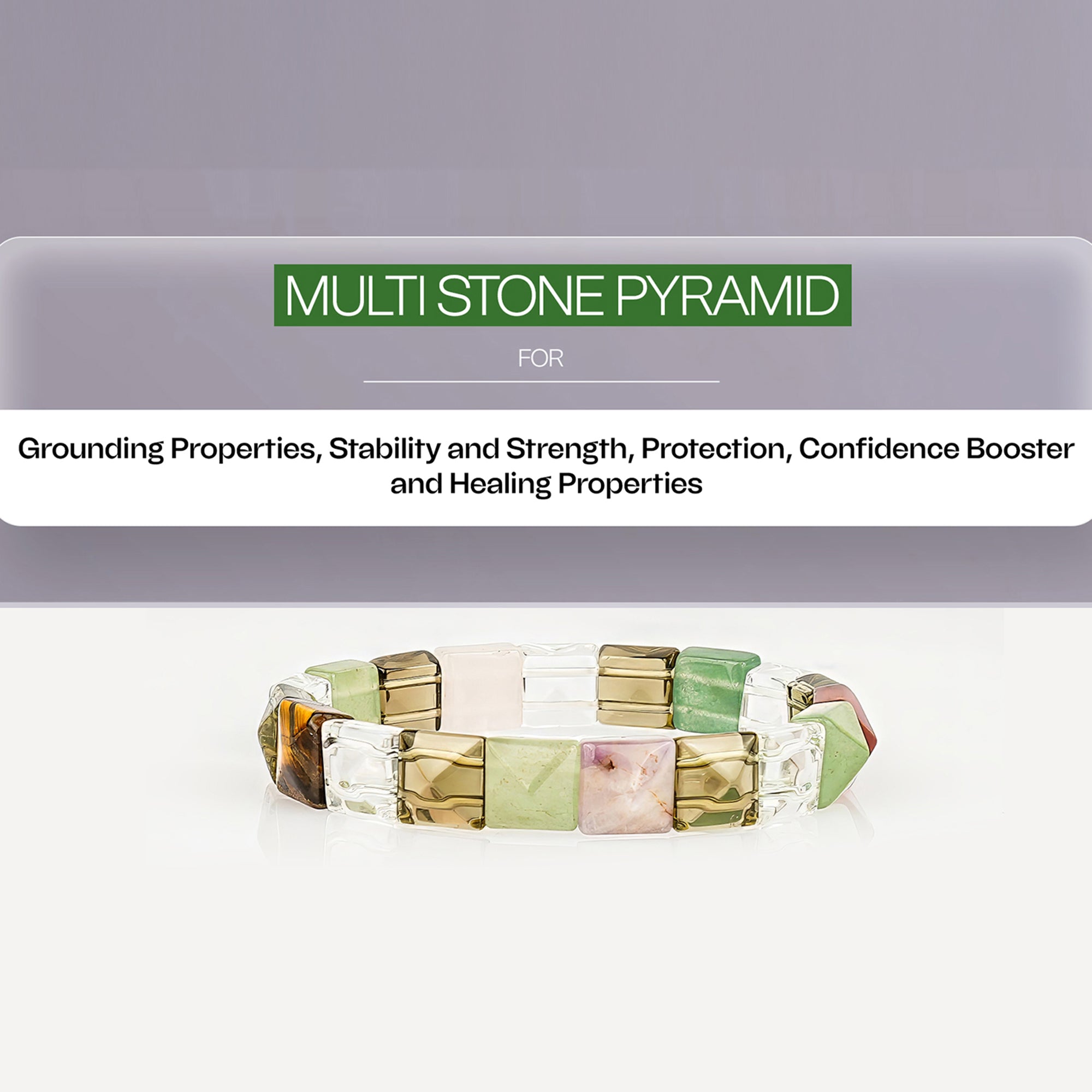 Multi-Stone Pyramid Bracelet