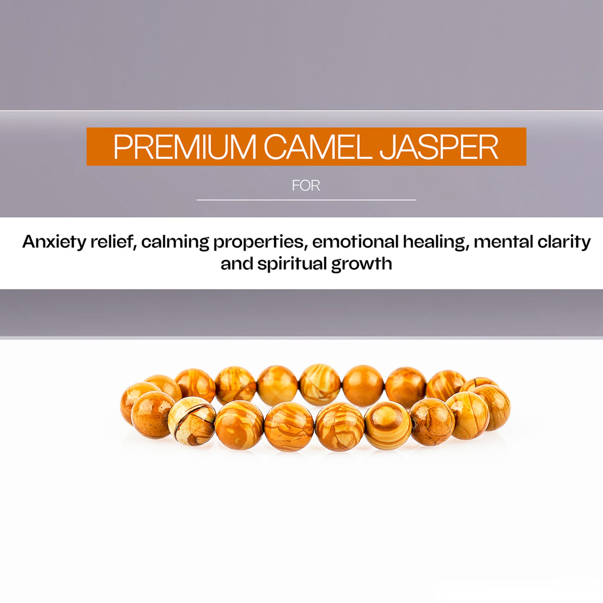 Camel Jasper Bracelet – Grounding, Calm & Stability