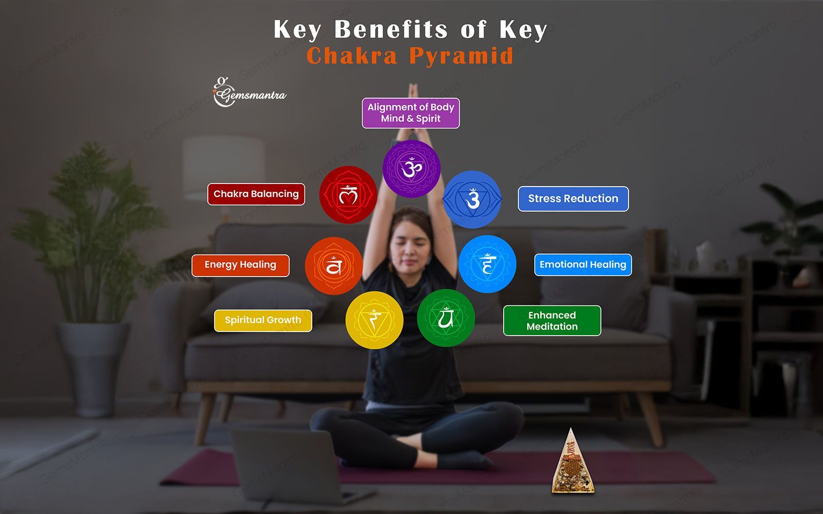 Rainbow Moonstone Nubian Pyramid