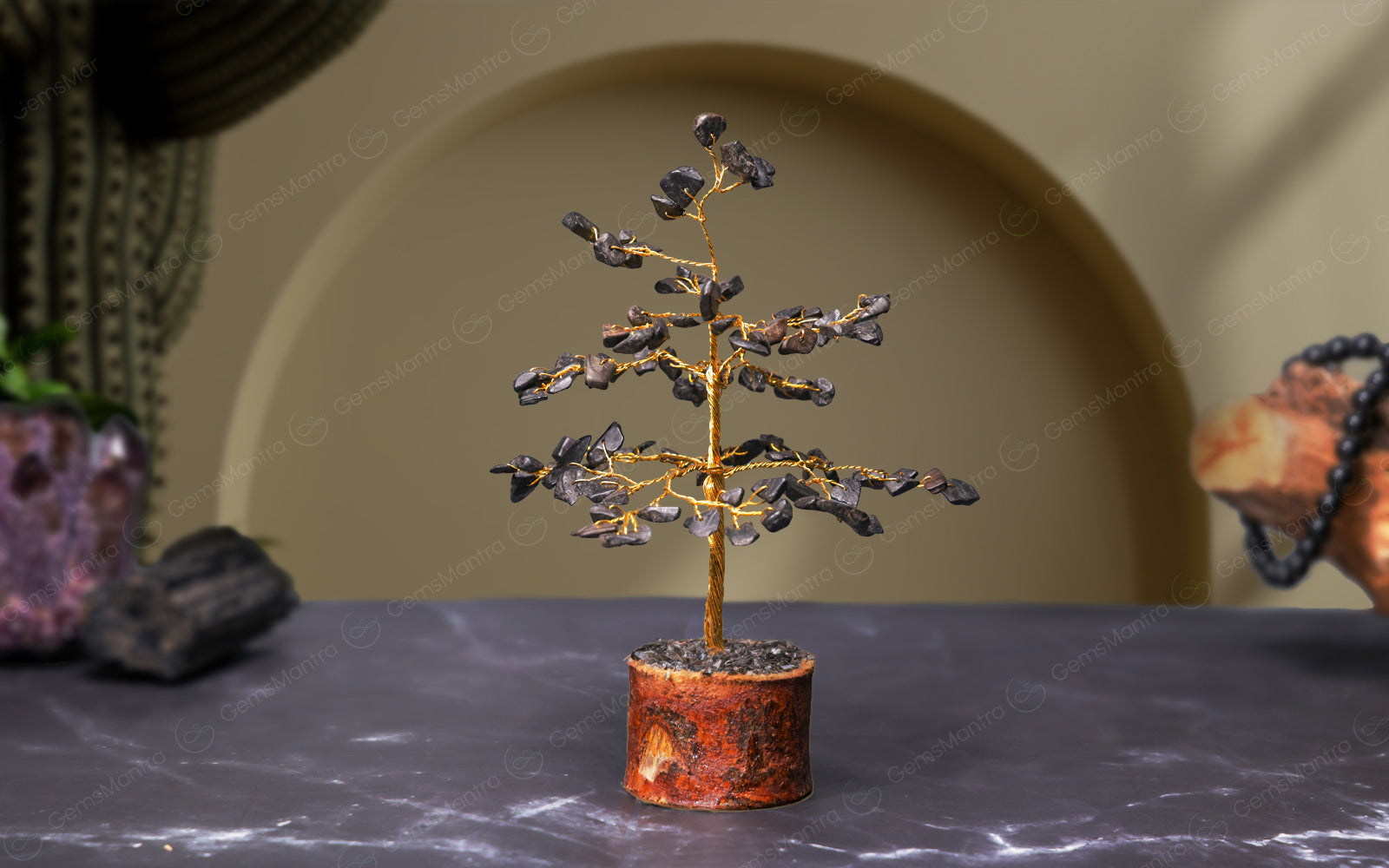 Small Black Agate Crystal Tree