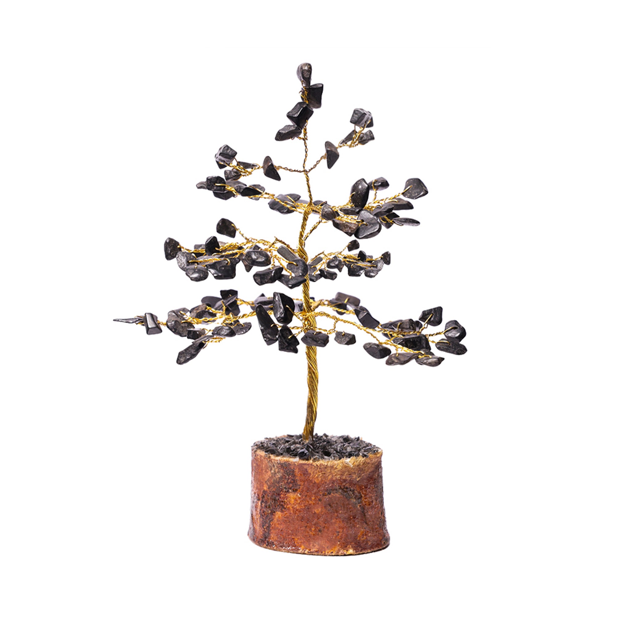 Black Agate Crystal Tree – Small, for Vastu