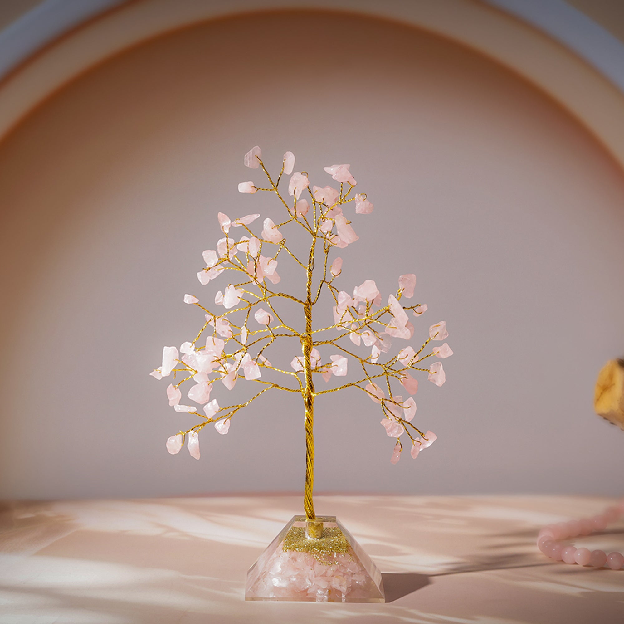 Rose Quartz Pyramid Tree – for Vastu