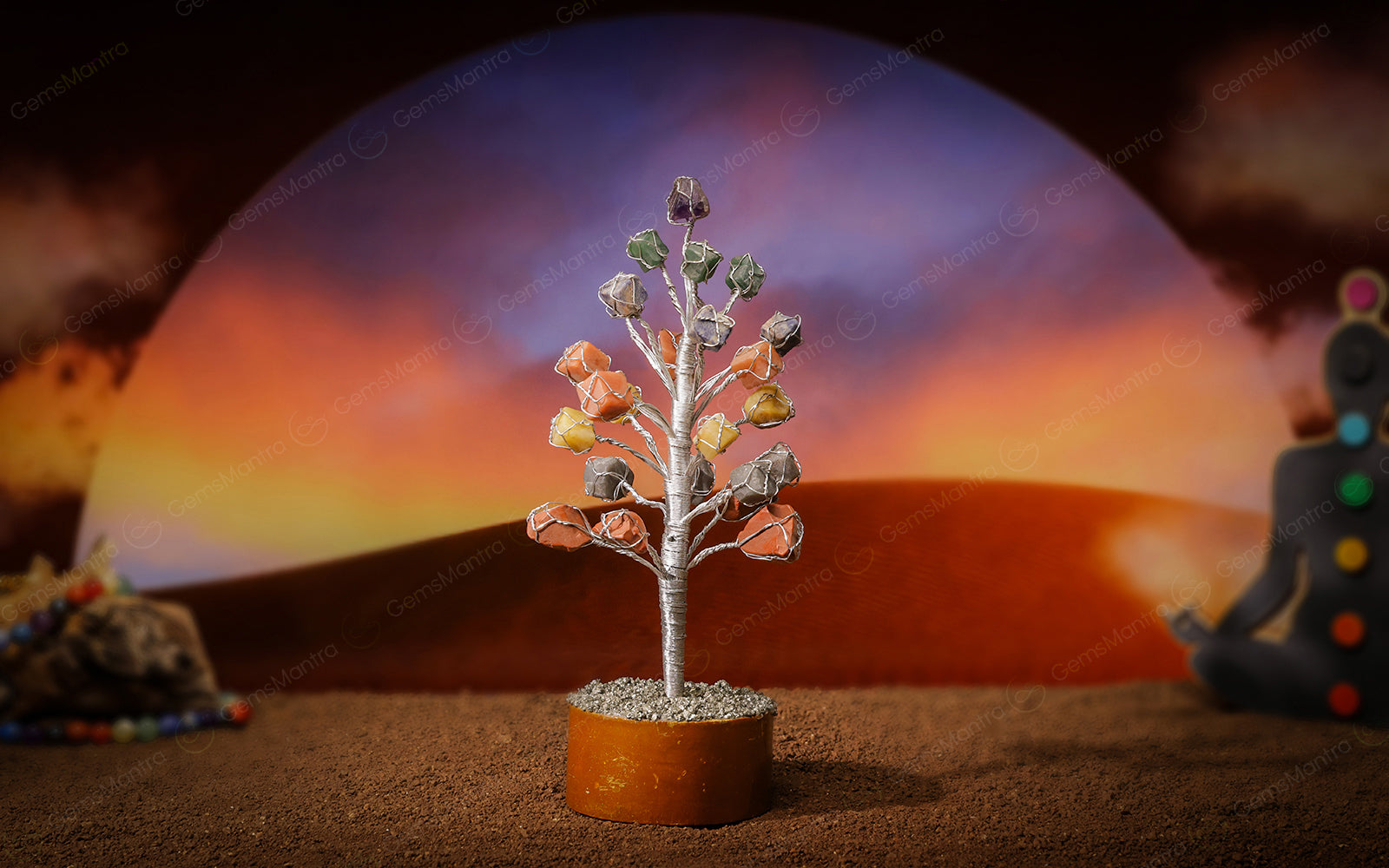 Seven Chakra Raw Stone Tree