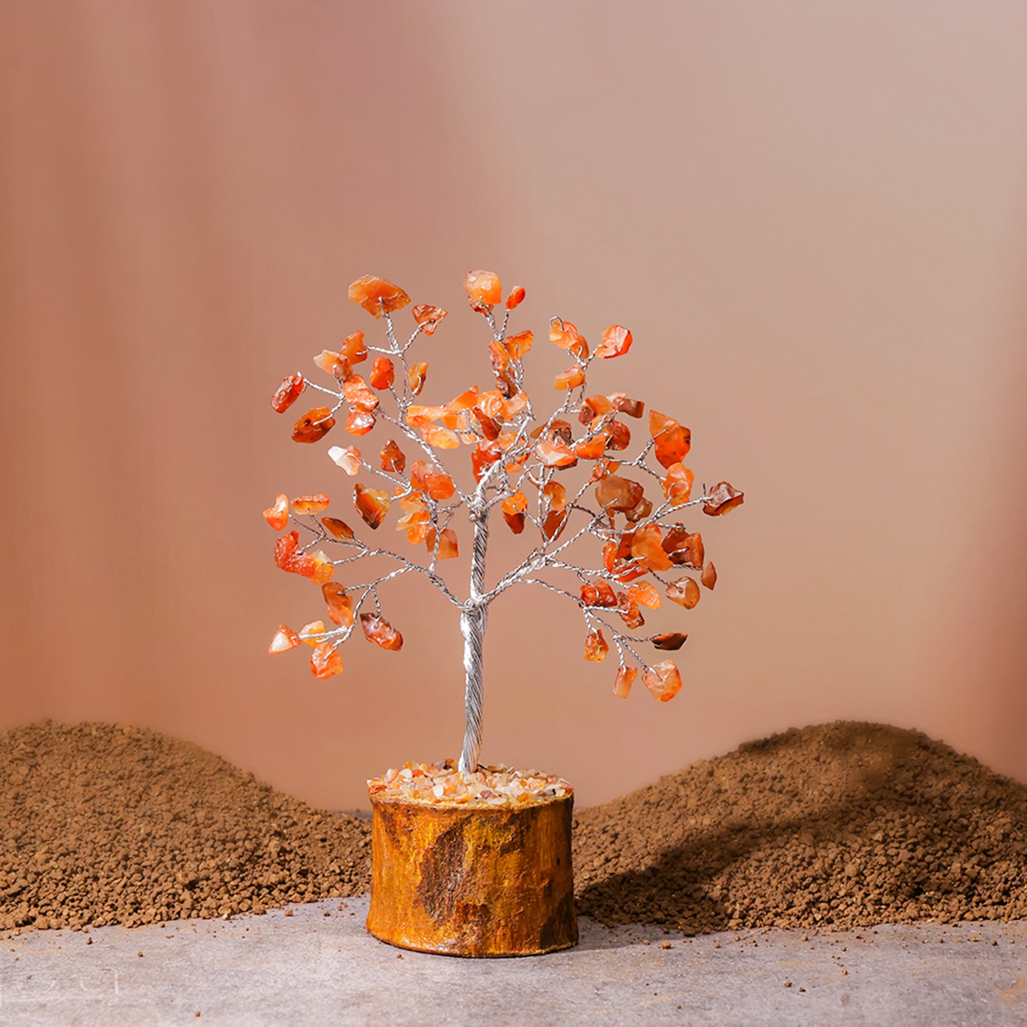 Carnelian Crystal Tree – Small, for Vastu