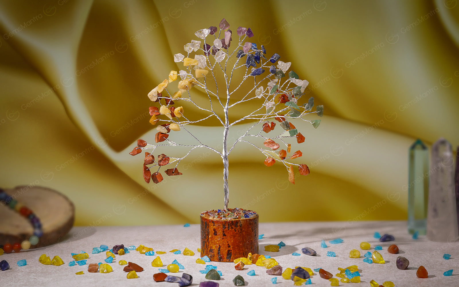 Small Seven Chakra Crystal Tree