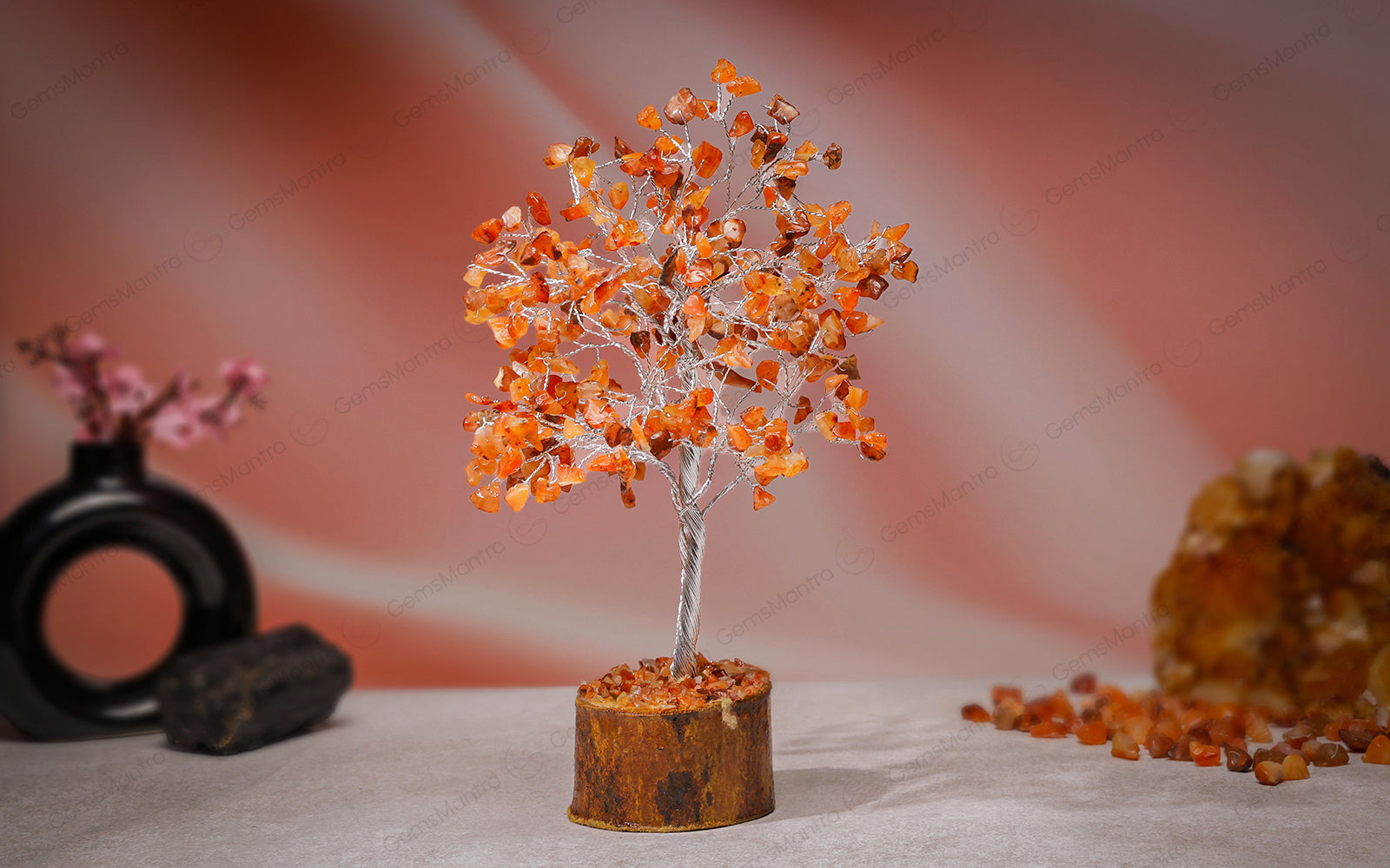 Large Carnelian Crystal Tree