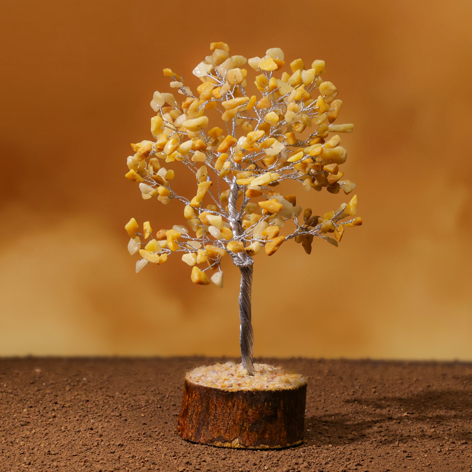 Golden Quartz Crystal Tree – Large, for Vastu