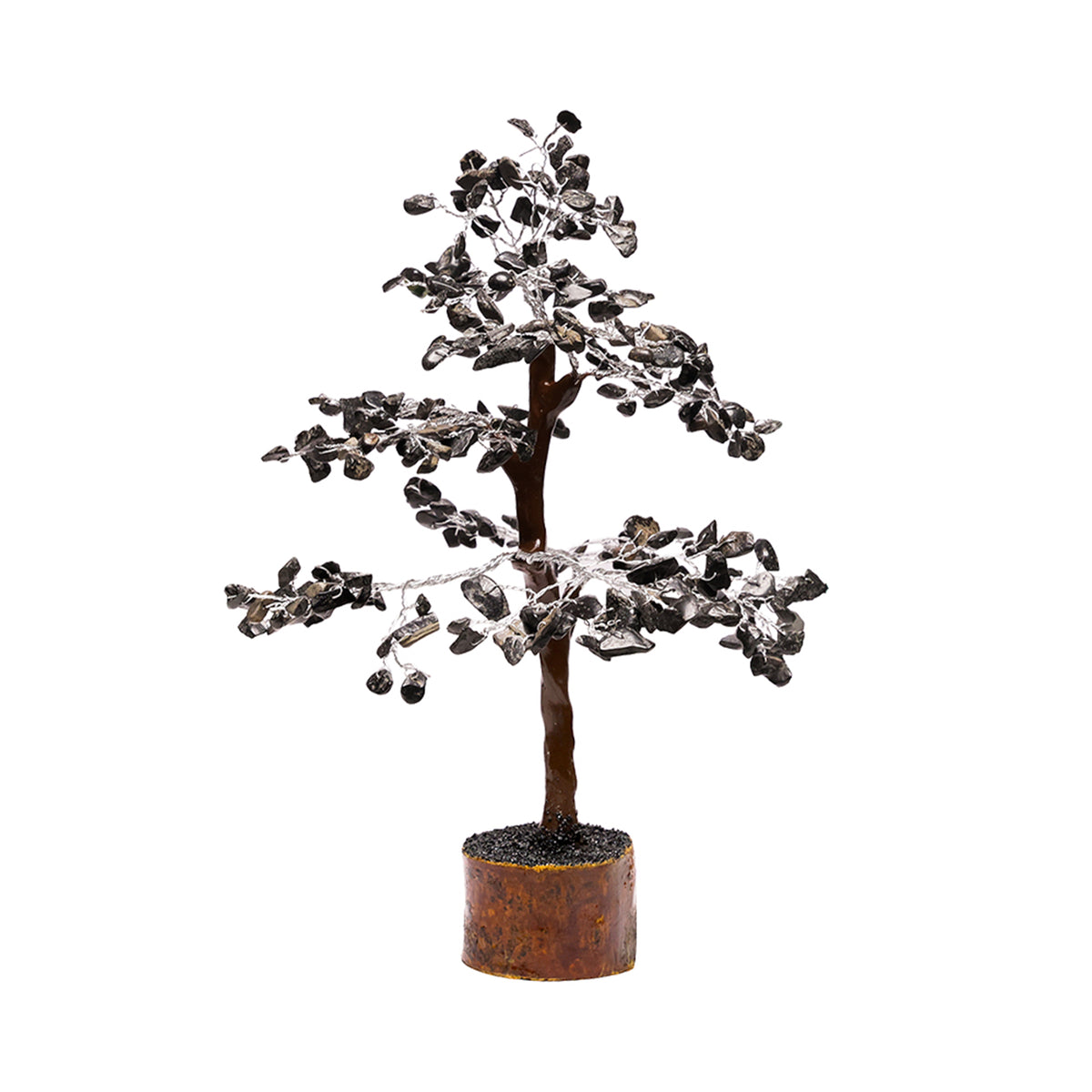Black Agate Crystal Tree – Wooden Base, for Vastu – view 5