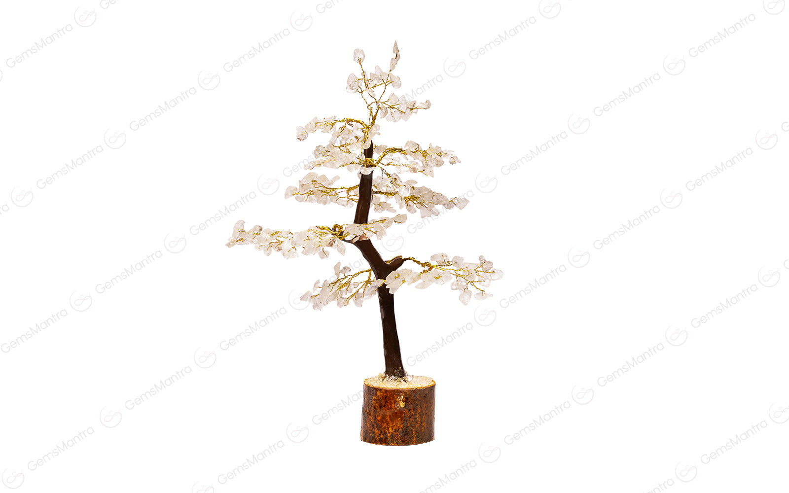 Wooden Crystal Quartz Tree