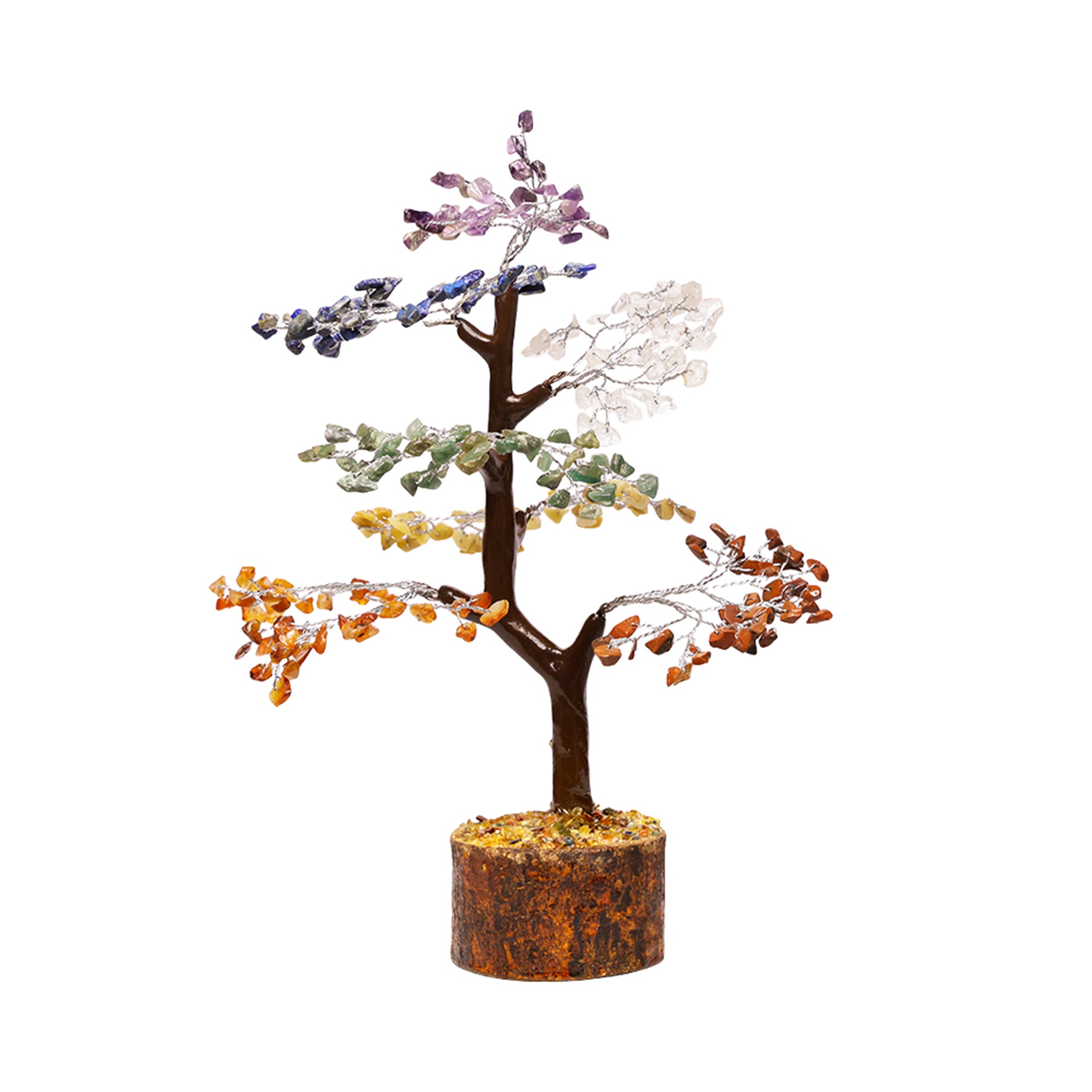 Seven Chakra Crystal Tree – Wooden Base, for Vastu