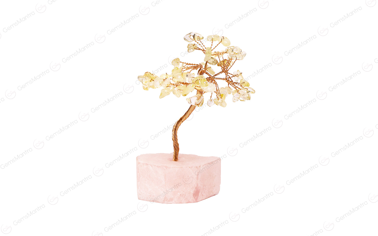 Citrine Tree With Raw Rose Quartz Tree