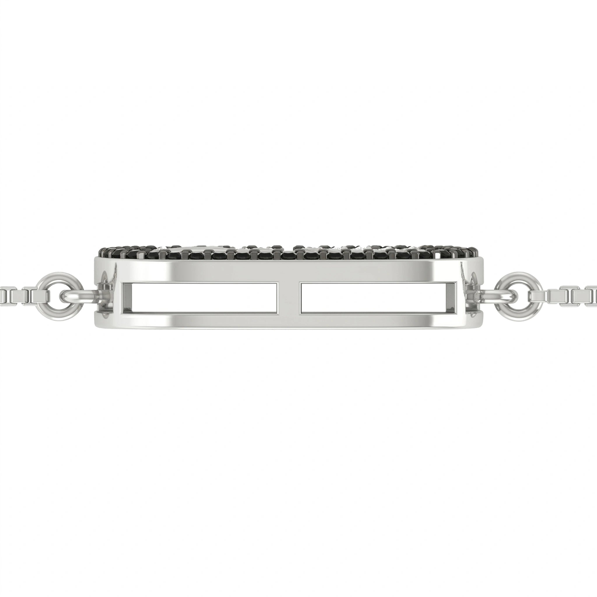 Om Engraved Silver Bracelet