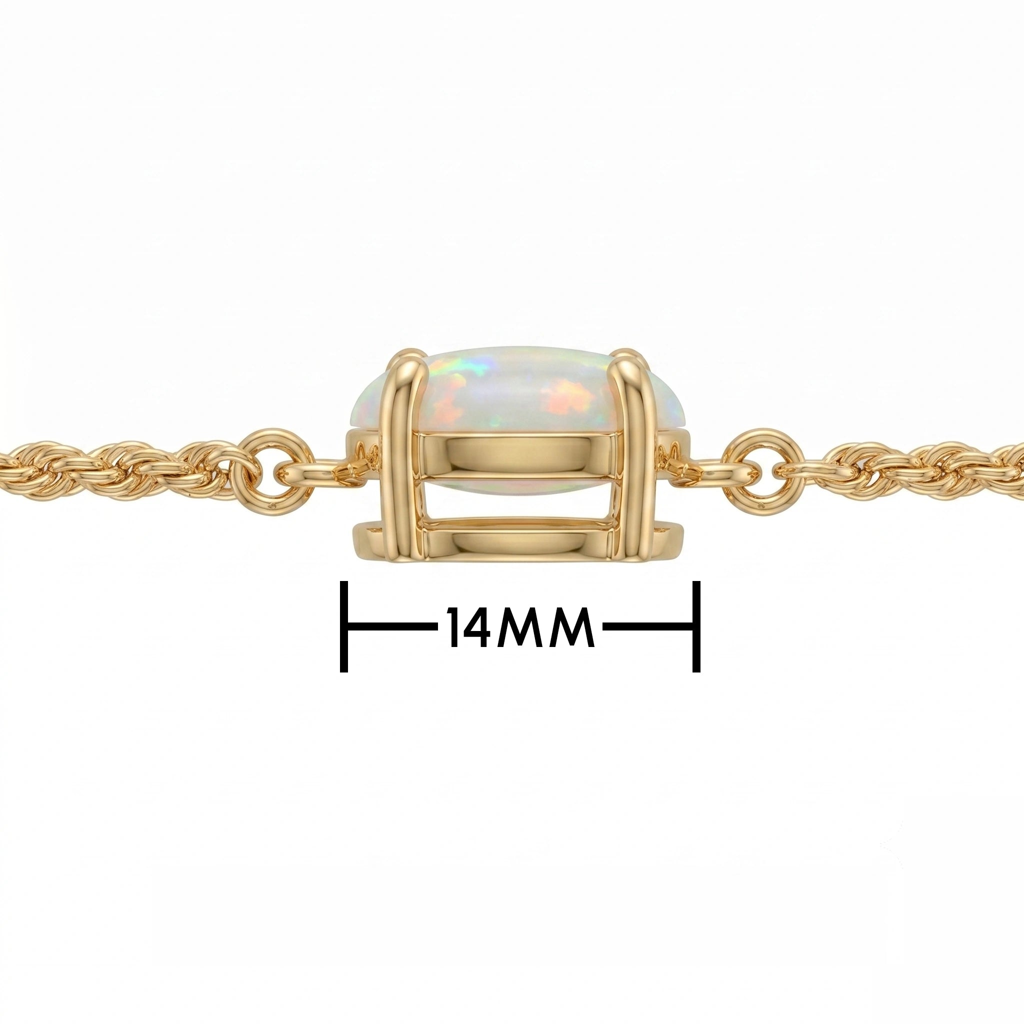 Elegant Cushion Opal Solitaire Bracelet