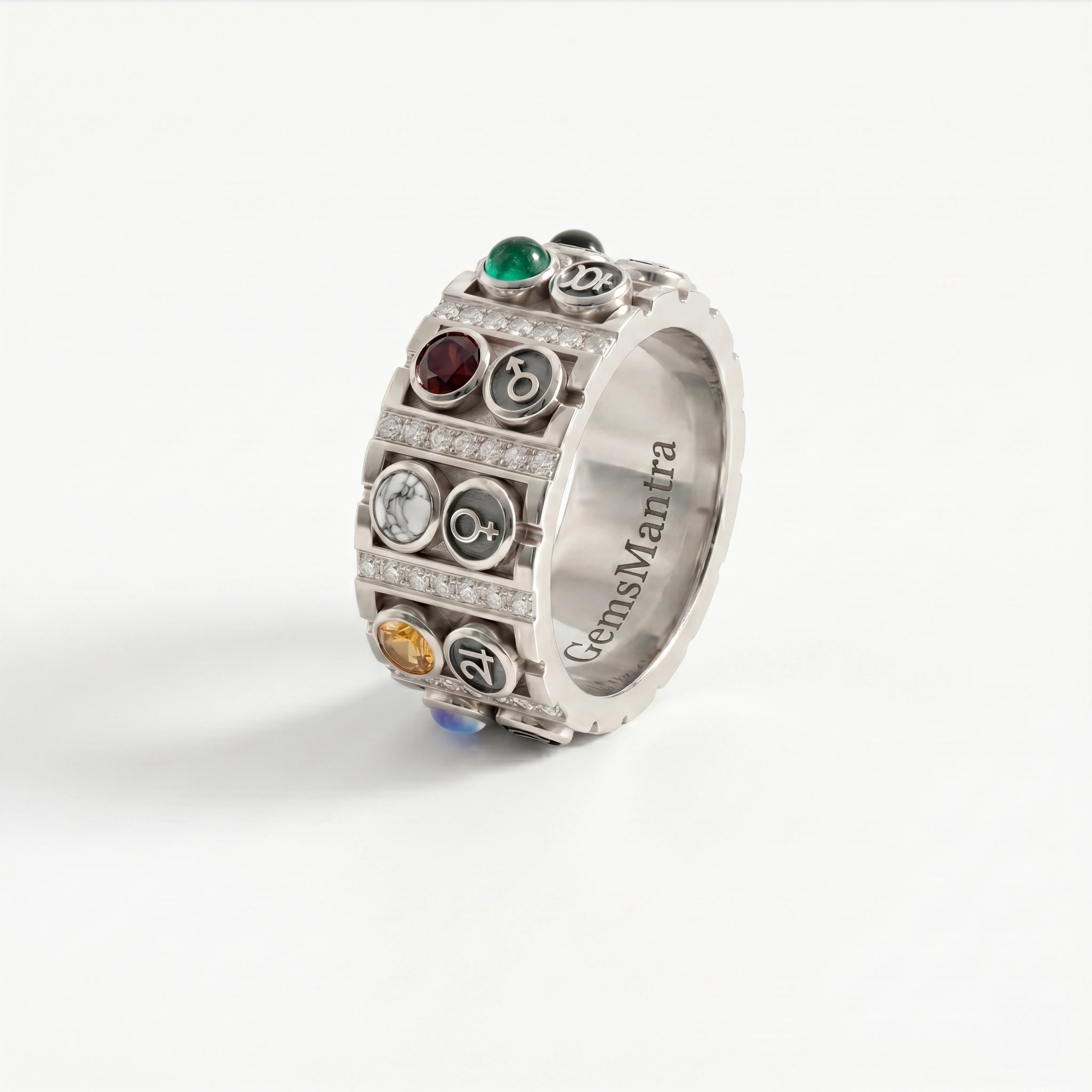 Zodiac Band Silver Ring