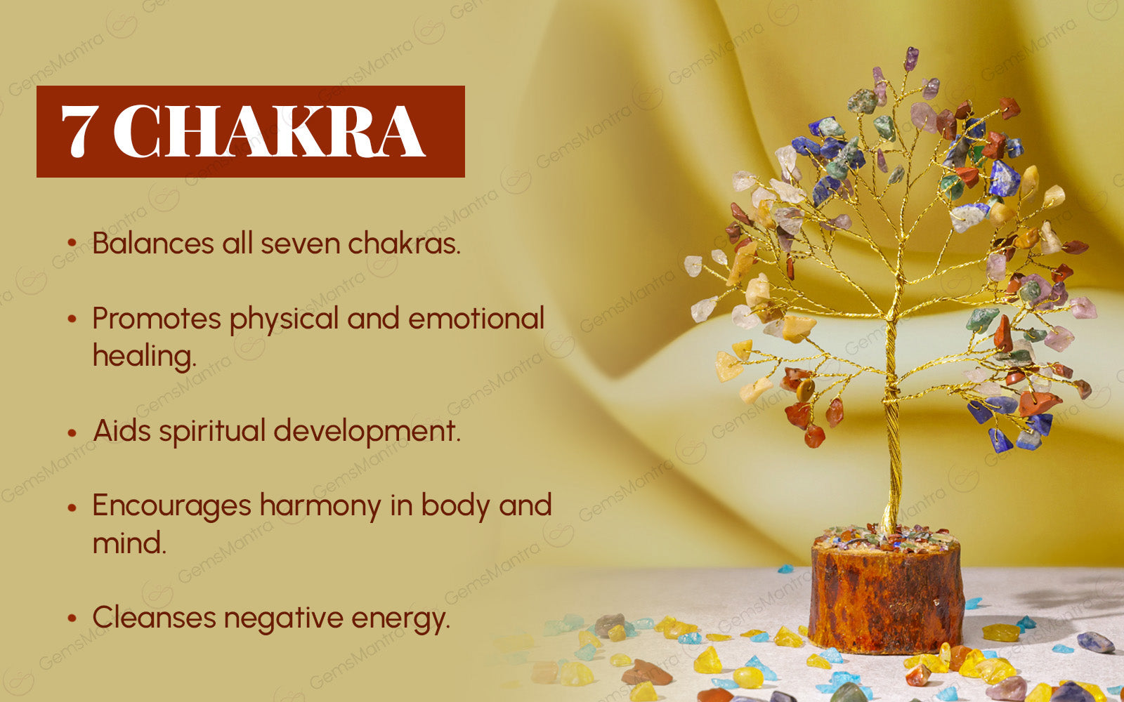 Small Seven Chakra Crystal Tree