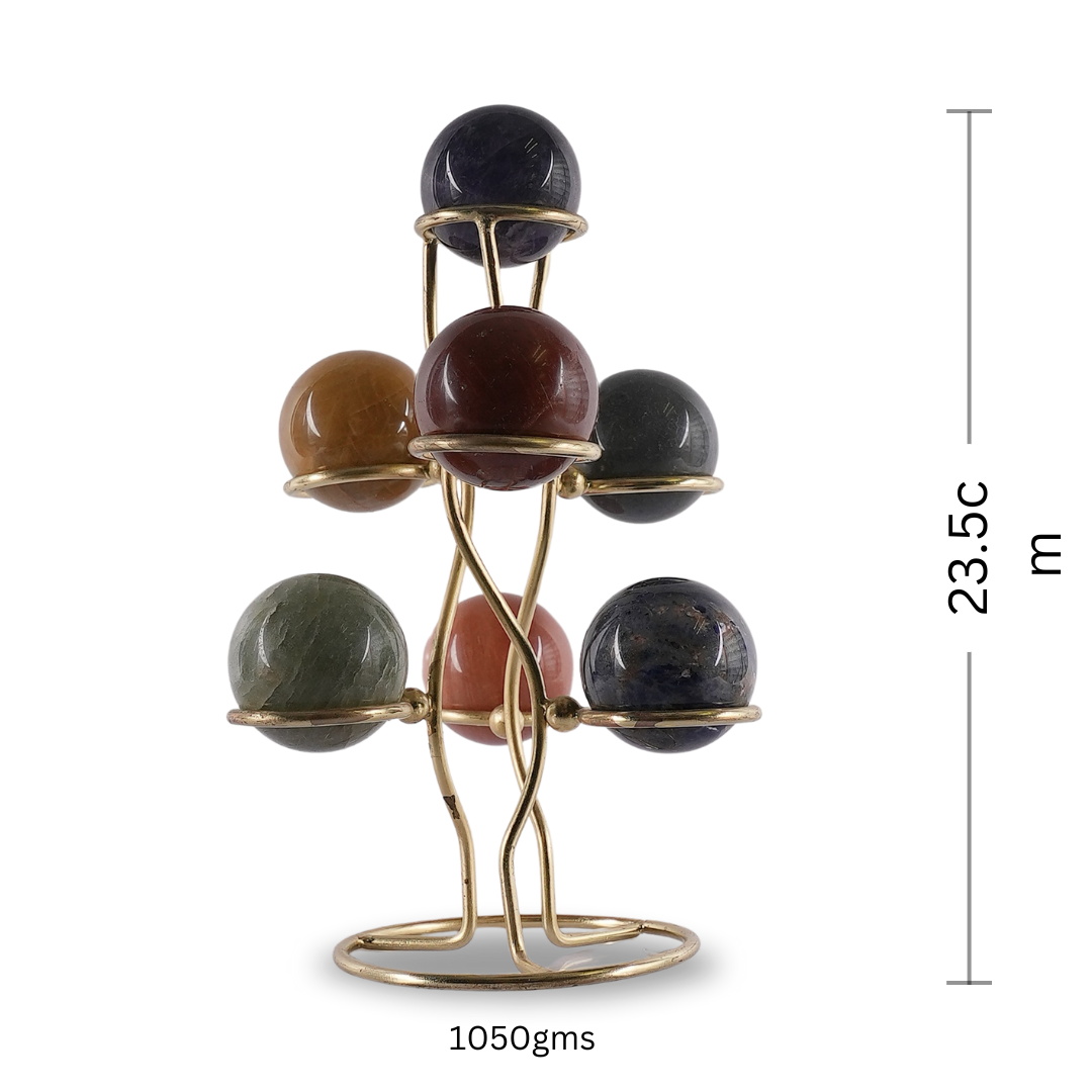 7 Chakra Sphere with Stand – for Vastu