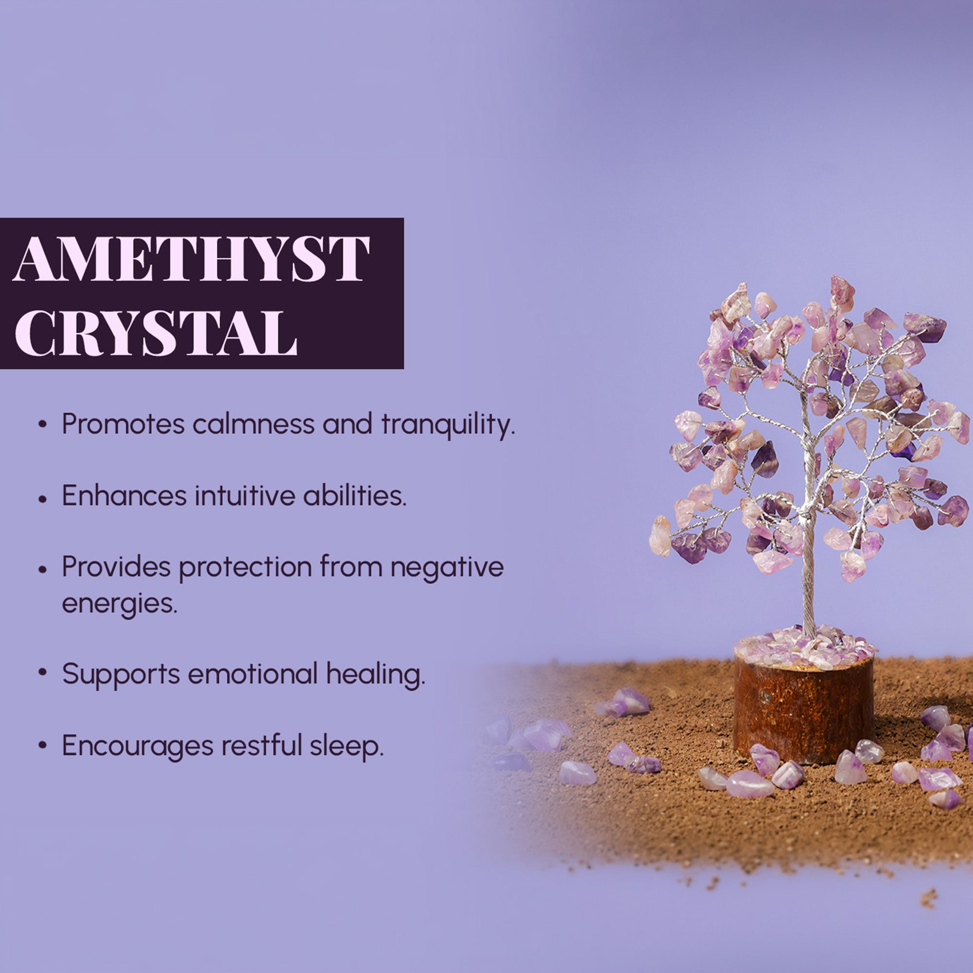 Amethyst Crystal Tree – Small, for Vastu