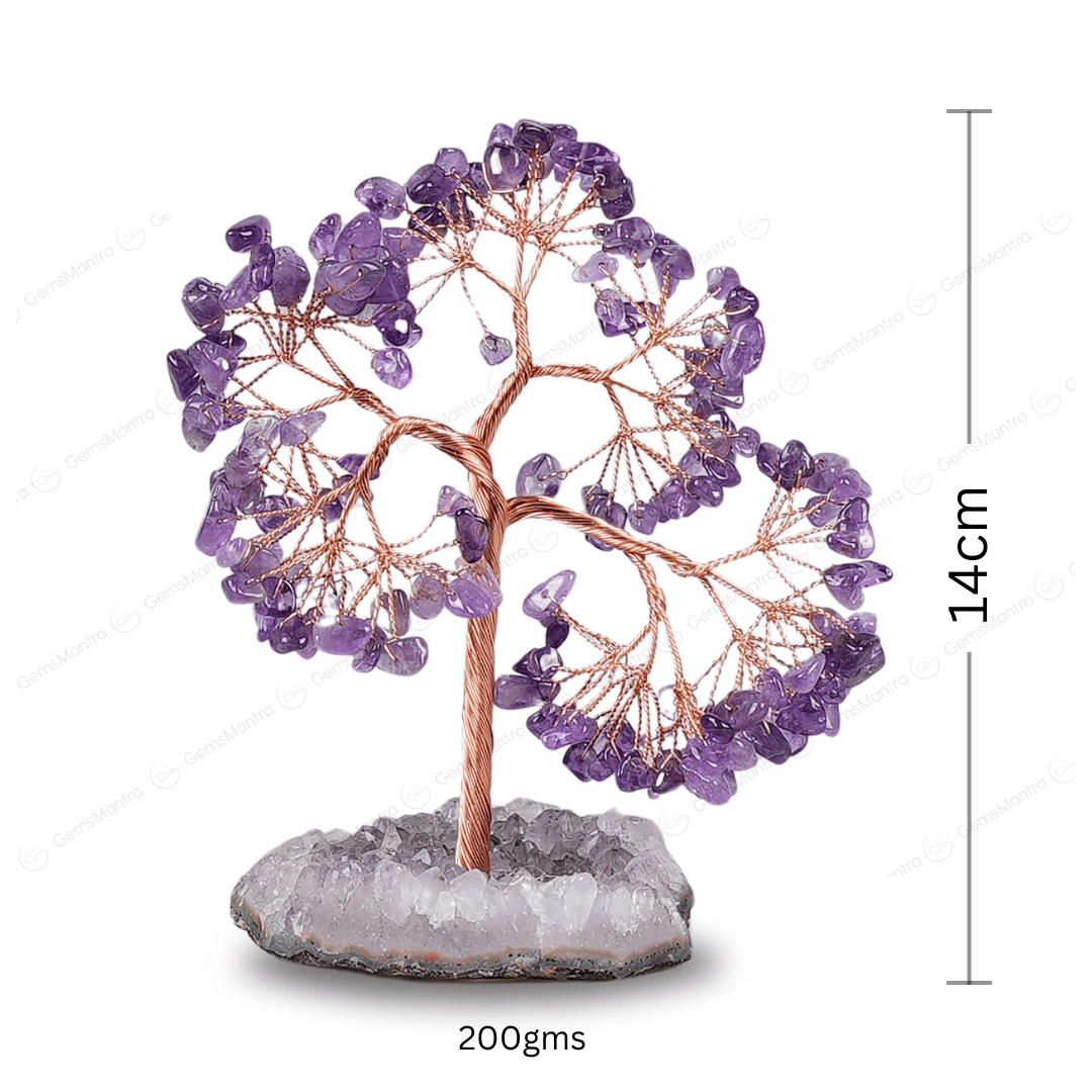 Amethyst Tree With Amethyst Cluster Tree big - Gemsmantra