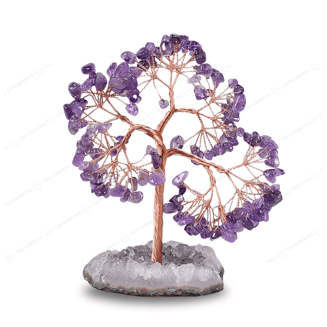 Amethyst Tree With Amethyst Cluster Tree big - Gemsmantra