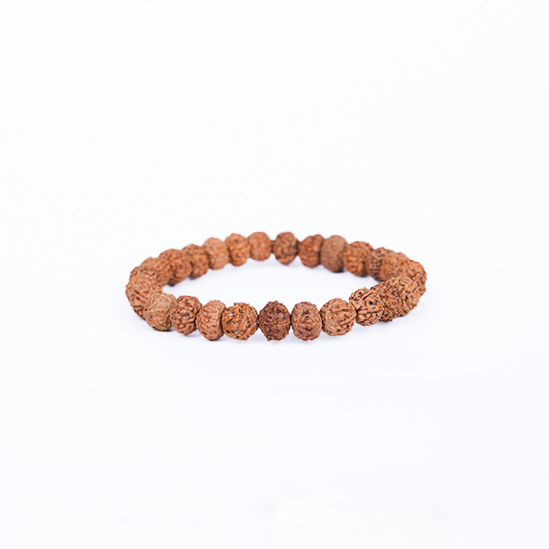 5 Mukhi Rudraksha Beaded Bracelet – Adjustable Fit