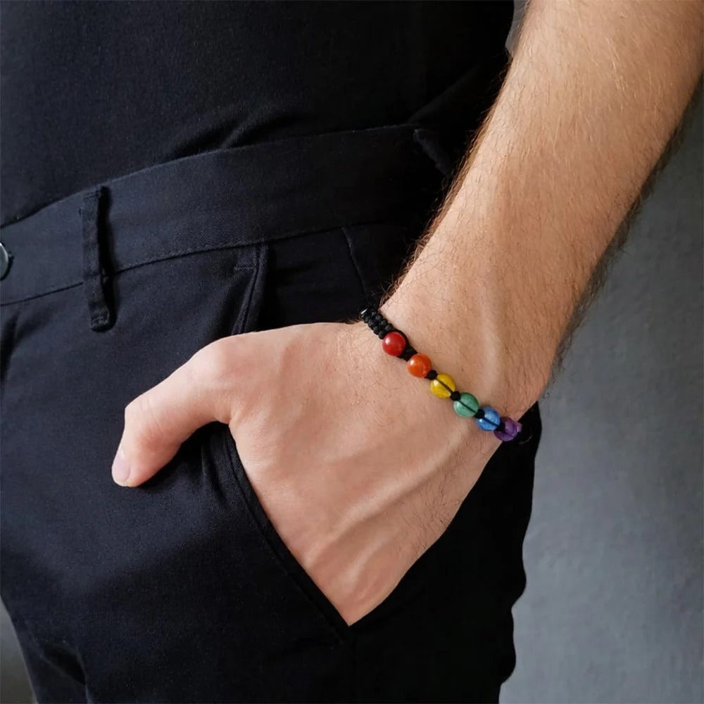7 Chakra Adjustable Bracelet – Fits All Sizes