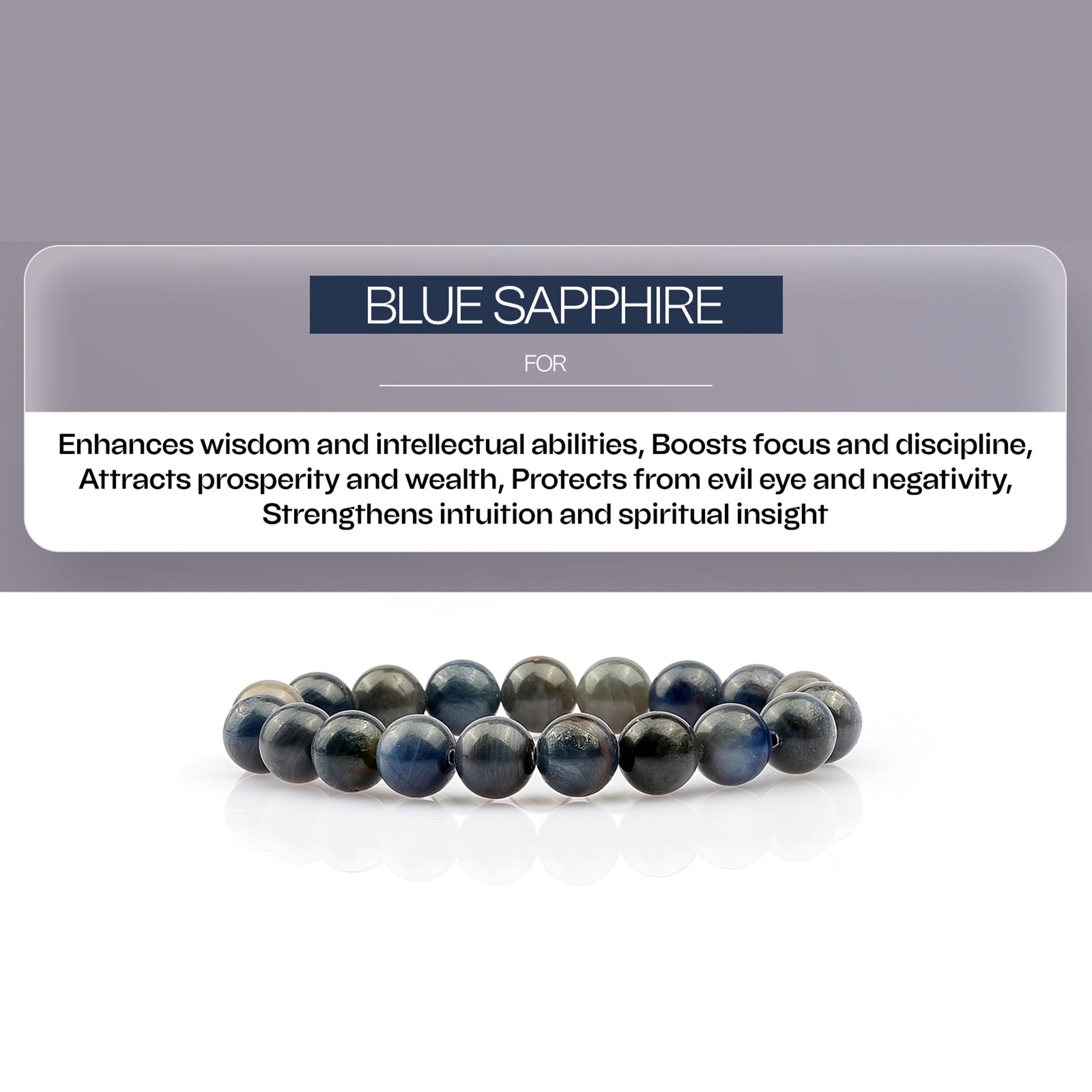 Blue Sapphire (Neelam) Bracelet – Shani (Saturn) Energy