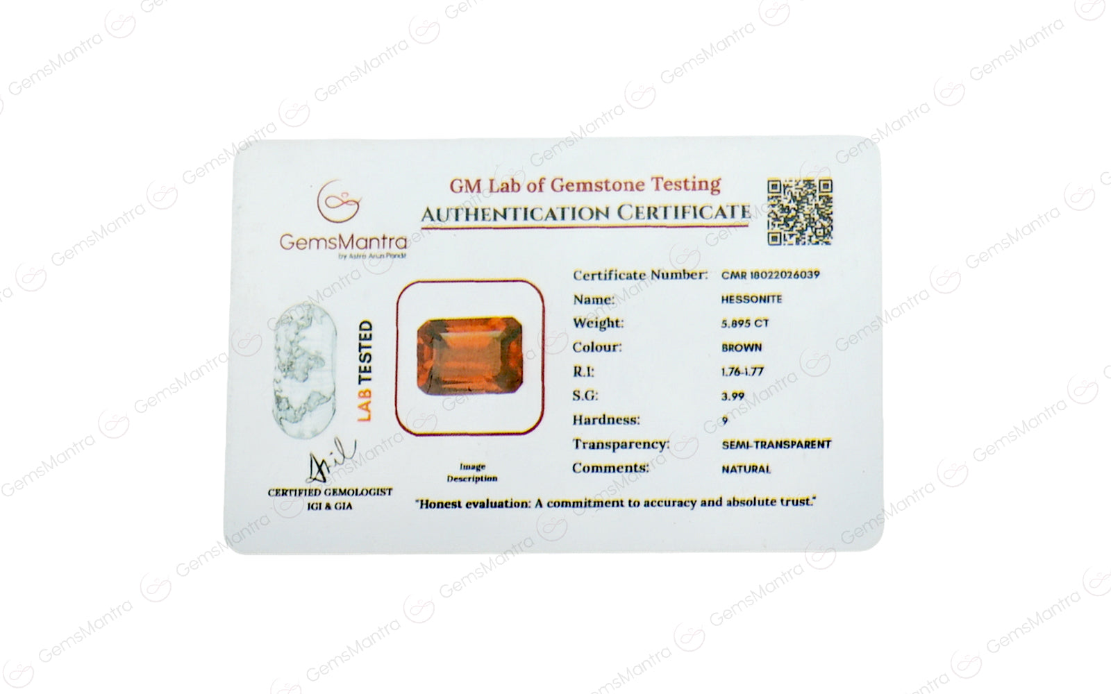 Gomed - 5.895 Carats