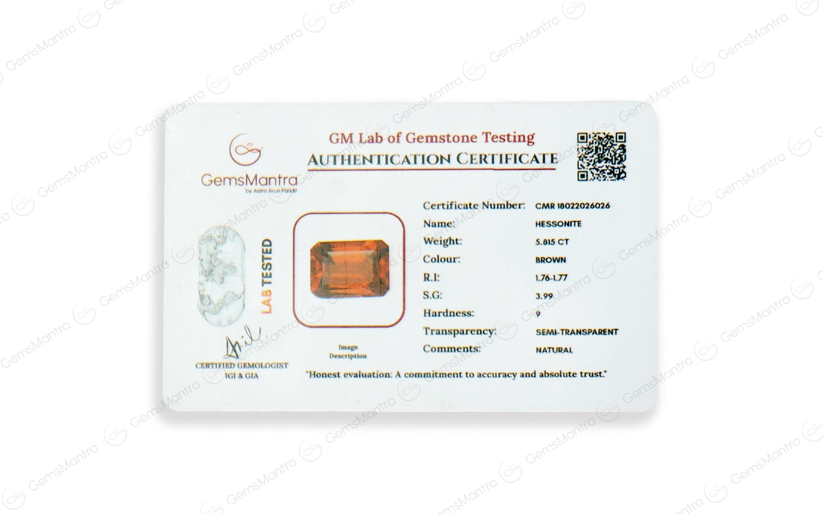 Gomed - 5.815 Carats