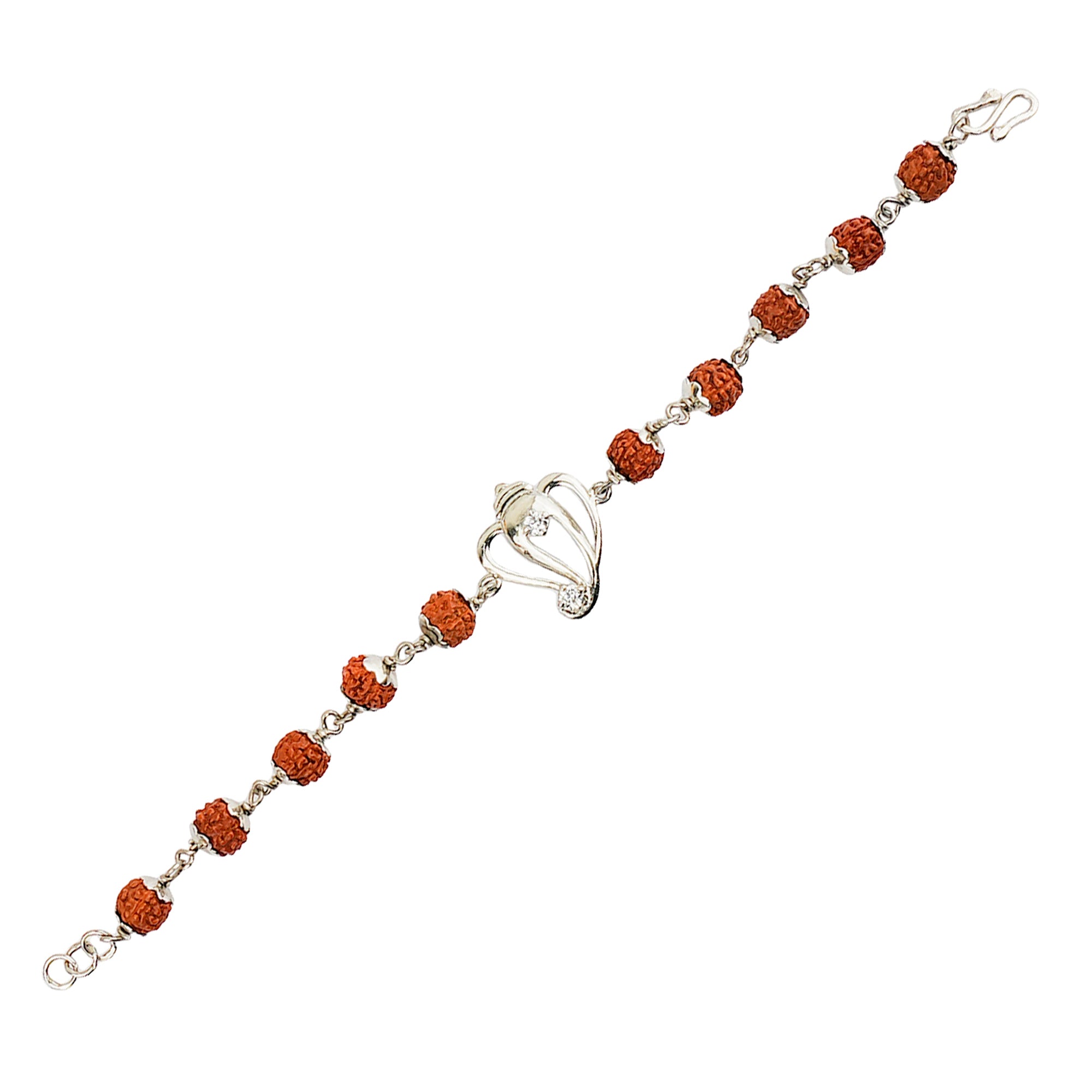 Original 5 Mukhi Rudraksha Silver Ganesh Bracelet for Kids – 5 Beads